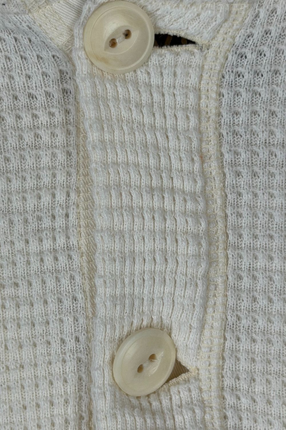 RRL Ralph Lauren RRL FW13 / Double RL Waffle-Knit Hooded Henley (Ecru) - XS Size US XS / EU 42 / 0 - 5 Thumbnail