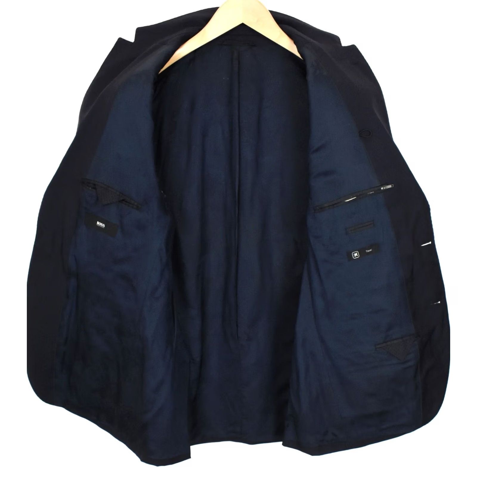 Hugo Boss HUGO BOSS Blazer Travel Jet1 Blue Wool Lined Single Breasted Men US 42R Jet1 Blazer Wool Lined Blue Mens US 42R Blazer Hugo Boss Travel Jet1 Size 42R - 4 Thumbnail
