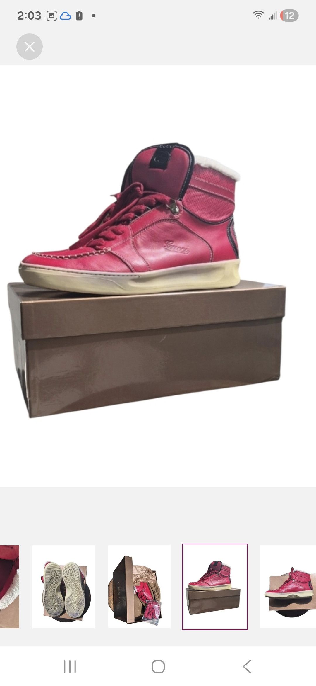 Gucci Gucci 2007©️ S.TTO PELLE S. GOMMA Leather High-Top Sneakers Size US 10.5 / EU 43-44 - 12 Thumbnail