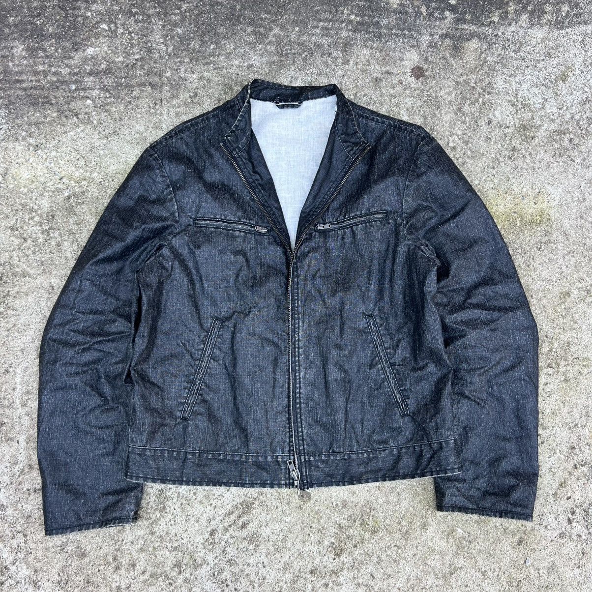 Calvin Klein × Vintage 🔥Rare 🔥Vintage Calvin Klein Linen Jacket Bikers Style Size US L / EU 52-54 / 3 - 4 Thumbnail