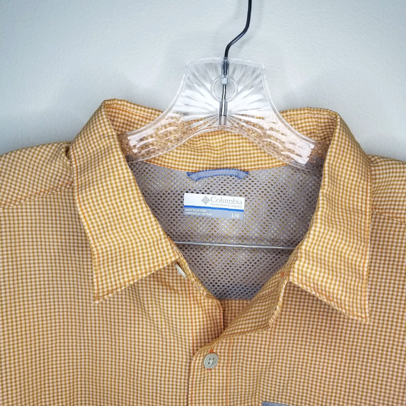 Vintage Columbia Mens Orange Short Sleeve Button-Up Size L Size US 33 - 4 Thumbnail
