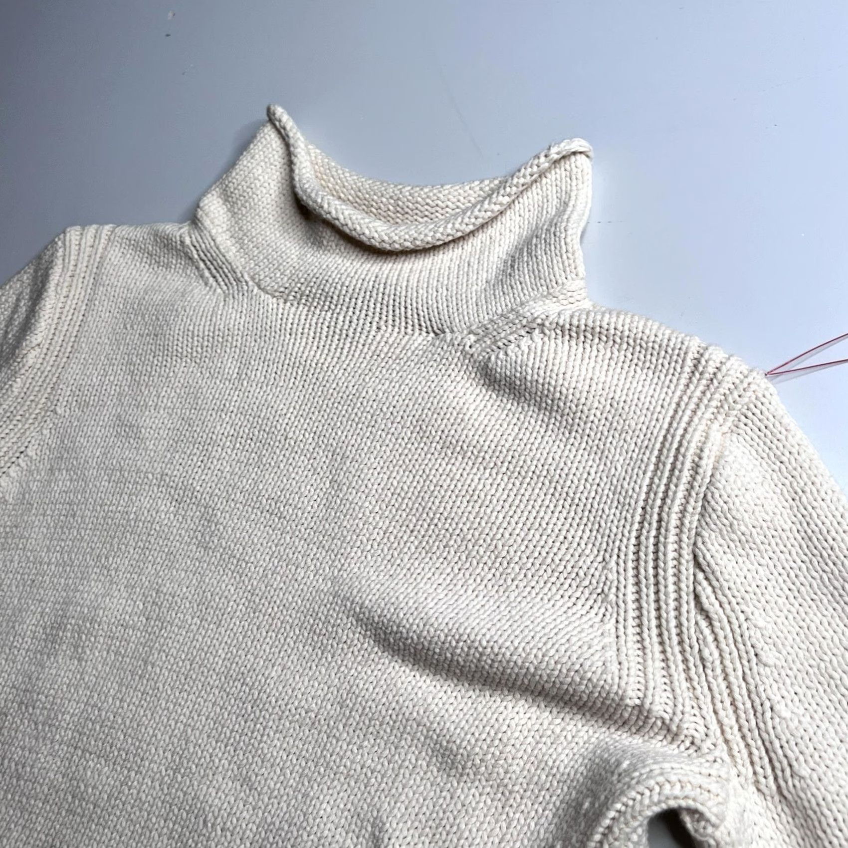 J.Crew J.Crew Sweater Womens XS White Cotton Nylon Turtleneck Raglan Knit Pullover Winter Pullover Knit Casual Mens Women Boys Girls Size XS / US 0-2 / IT 36-38 - 3 Thumbnail