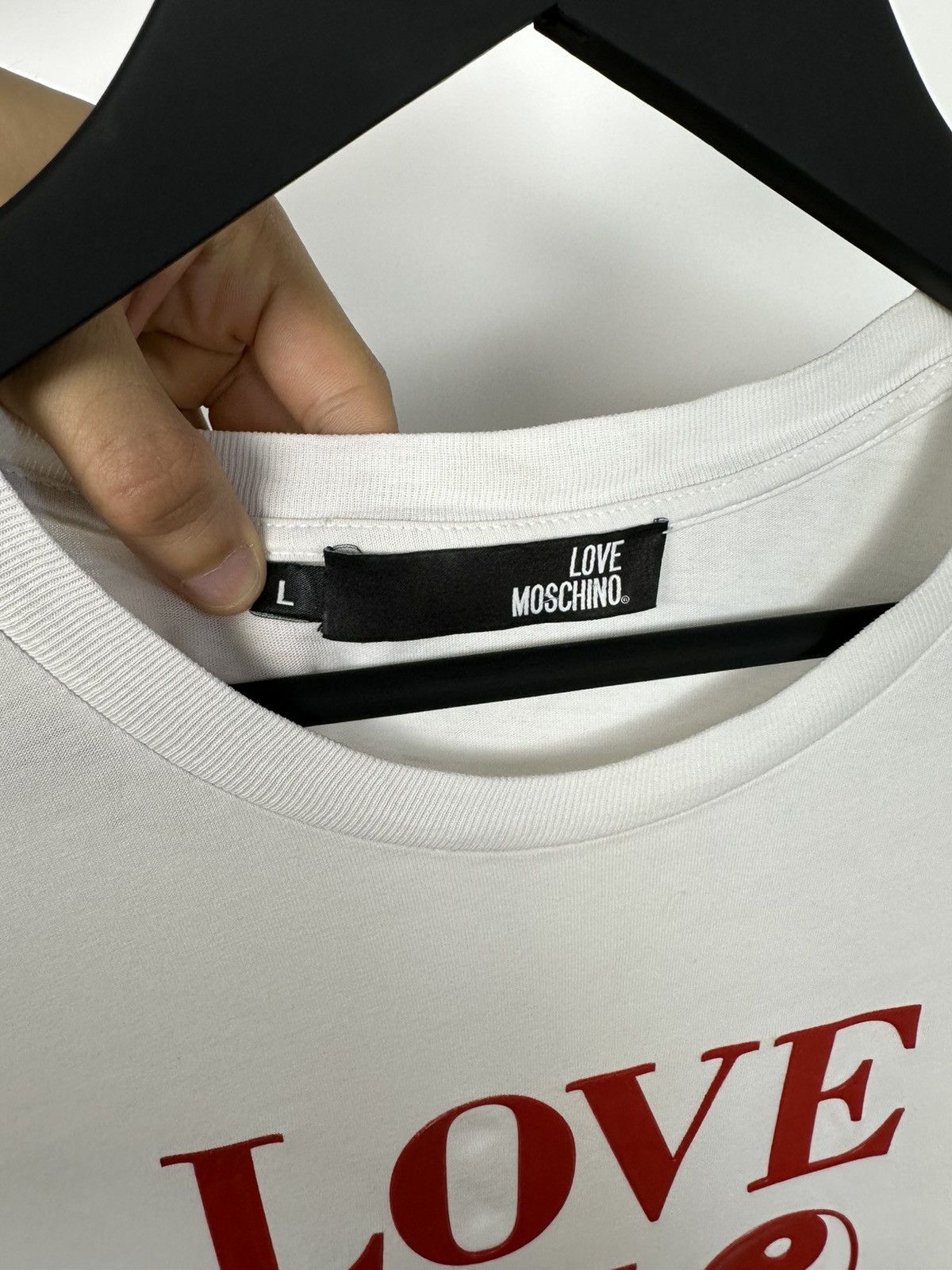 Other Love Moschino T-shirt White Logo Men’s L Luxury Styled Size US L / EU 52-54 / 3 - 8 Thumbnail