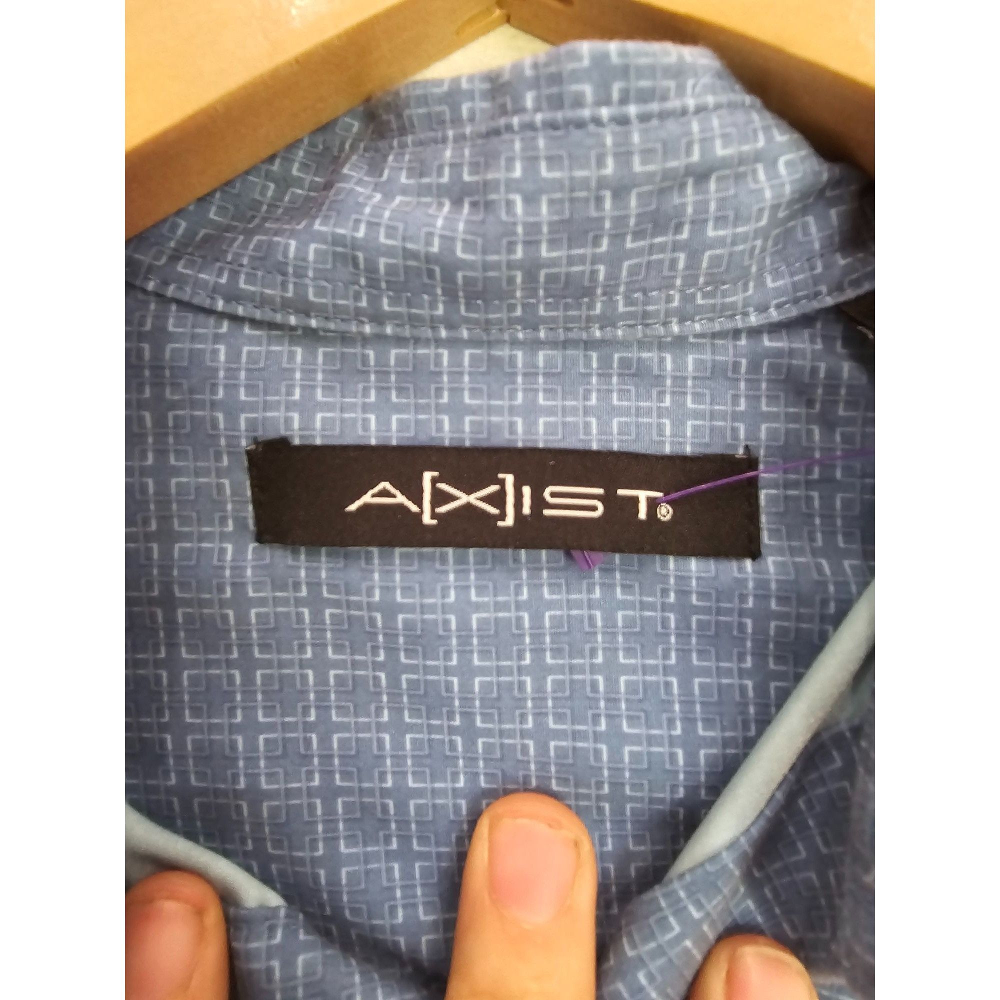 Axist Axist Men's Blue Short Sleeve Button-Up Shirt Size M 100% Po Size US M / EU 48-50 / 2 - 2 Thumbnail