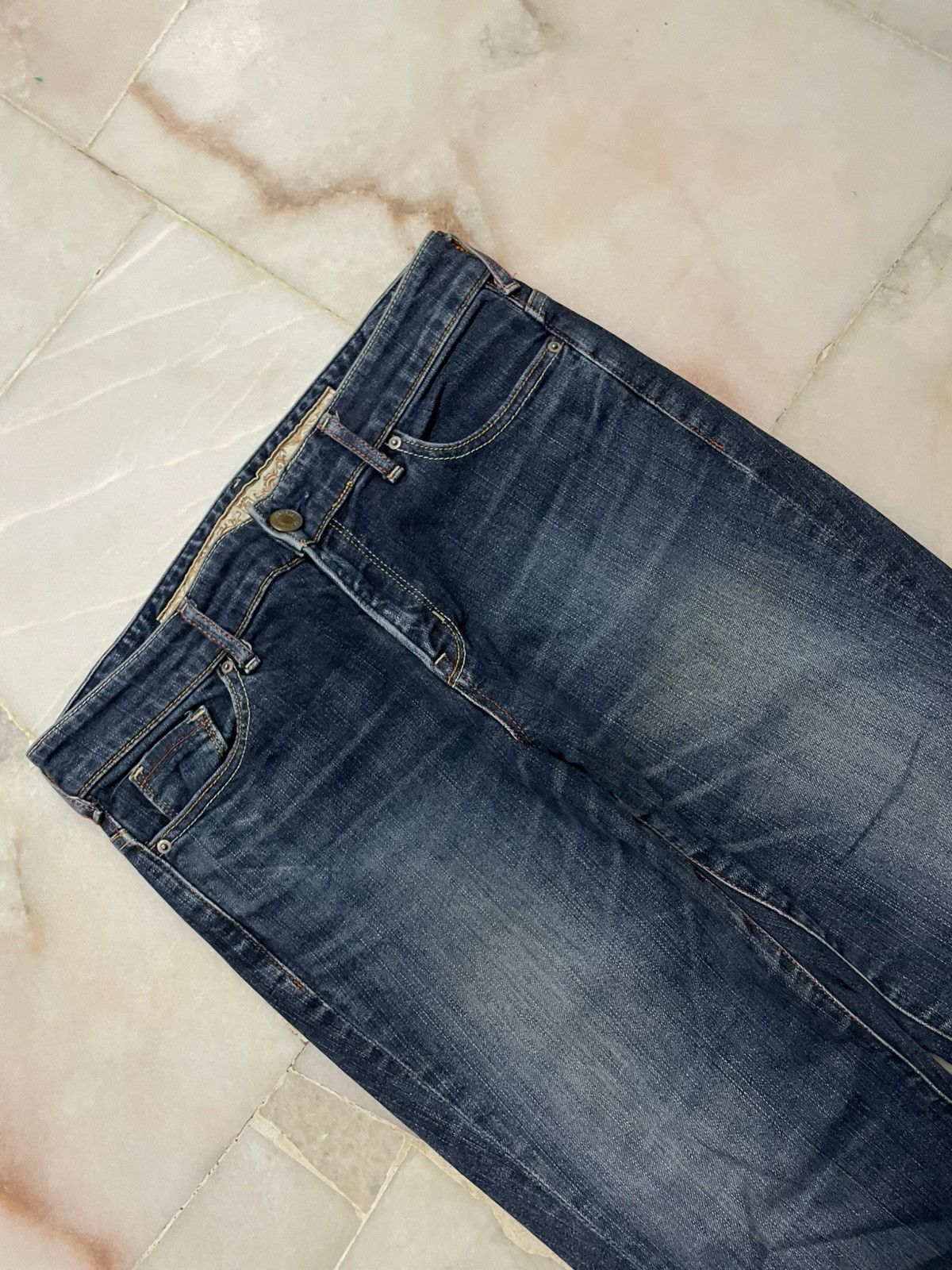 Japanese Brand 💥Flare💥Vintage Japanese Flared Jeans Mudwash Style Size 30" / US 8 / IT 44 - 5 Thumbnail