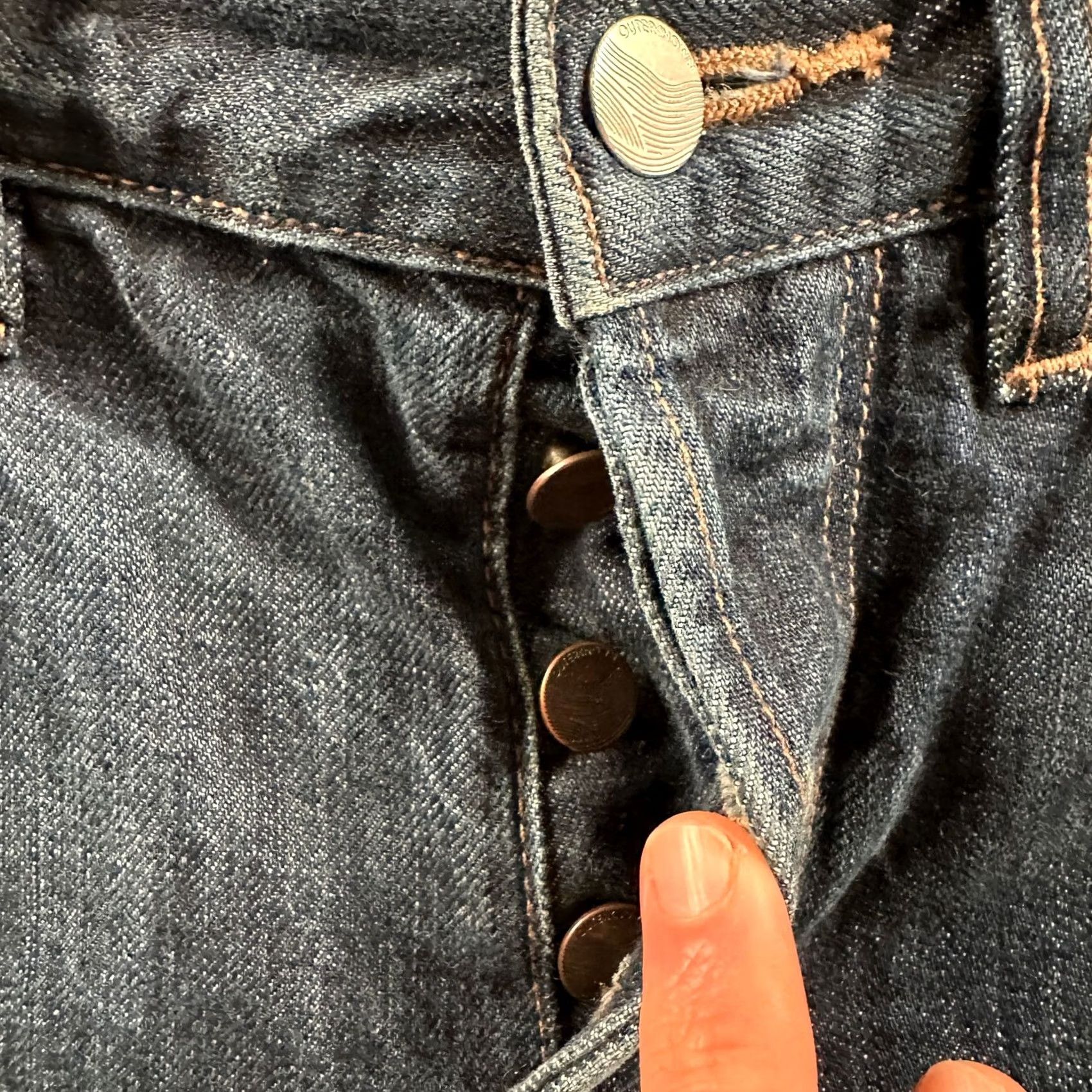 Outerknown Outerknown Jeans Mens W30 L34 Ambassador SEA Button Fly Selvedge Indigo Slim Size US 30 / EU 46 - 5 Thumbnail