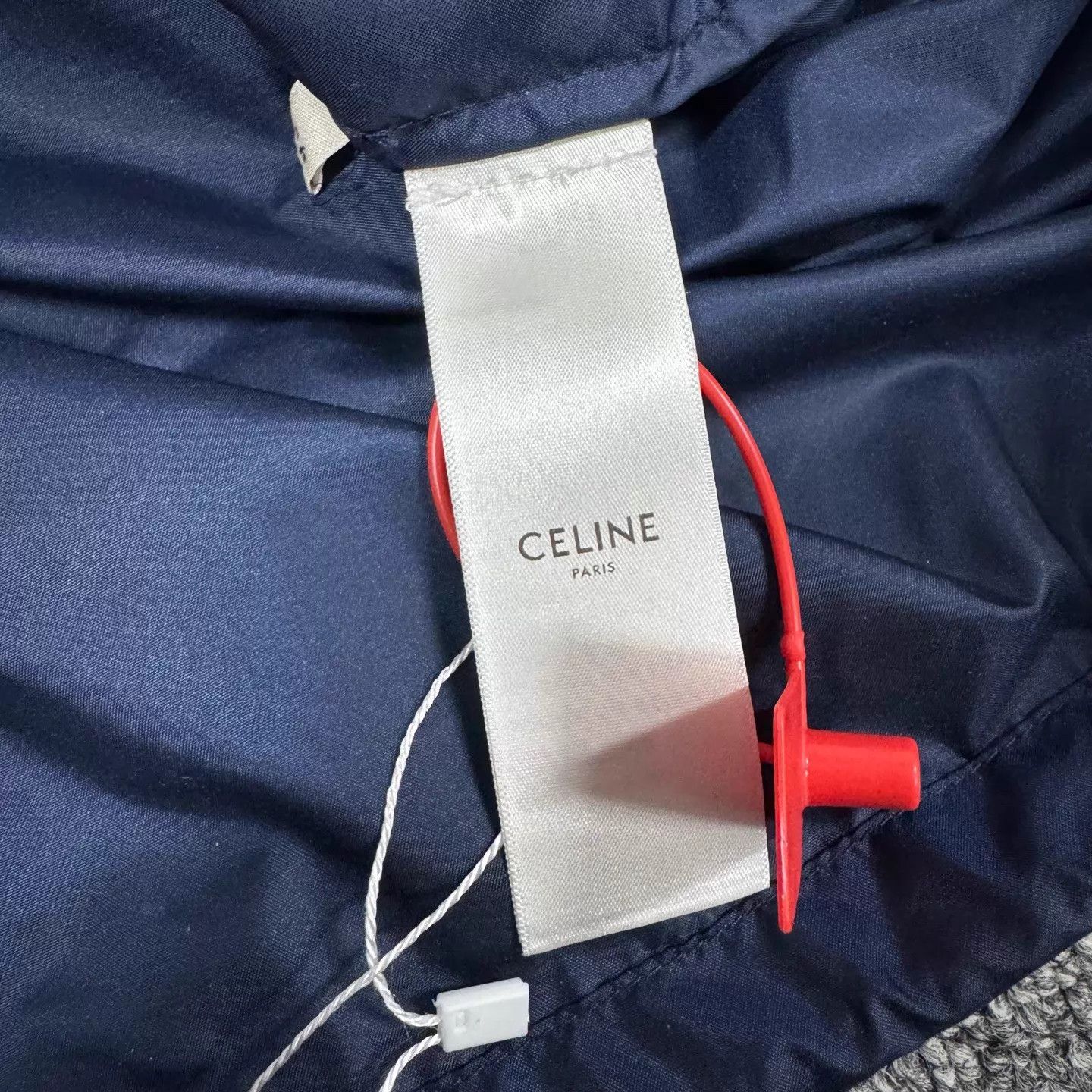 Celine Celine Navy Blue Logo Half-Zip Hooded Jacket 36 Size XS / US 0-2 / IT 36-38 - 7 Thumbnail