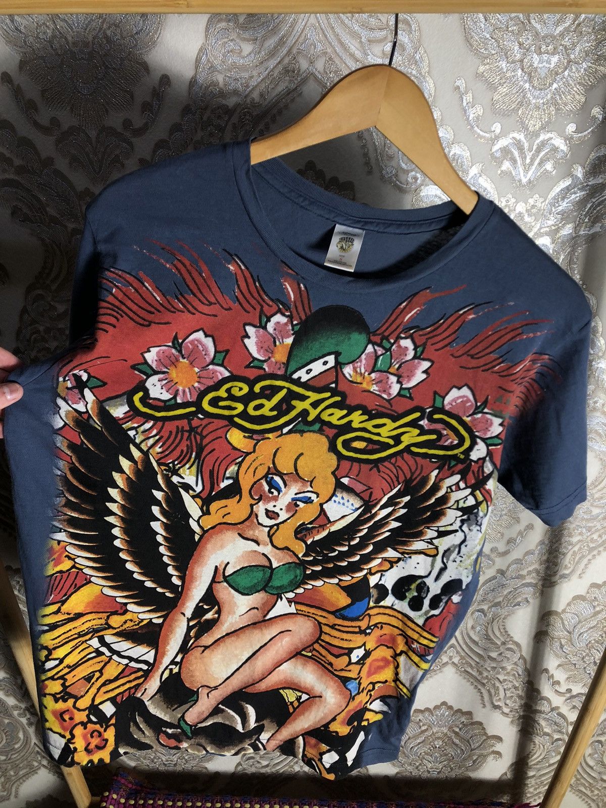 Ed Hardy × Vintage VERY RARE ED HARDY DOUBLE PRINTED SEXY GIRLS T-SHIRT Y2K 90s Size US S / EU 44-46 / 1 - 3 Thumbnail