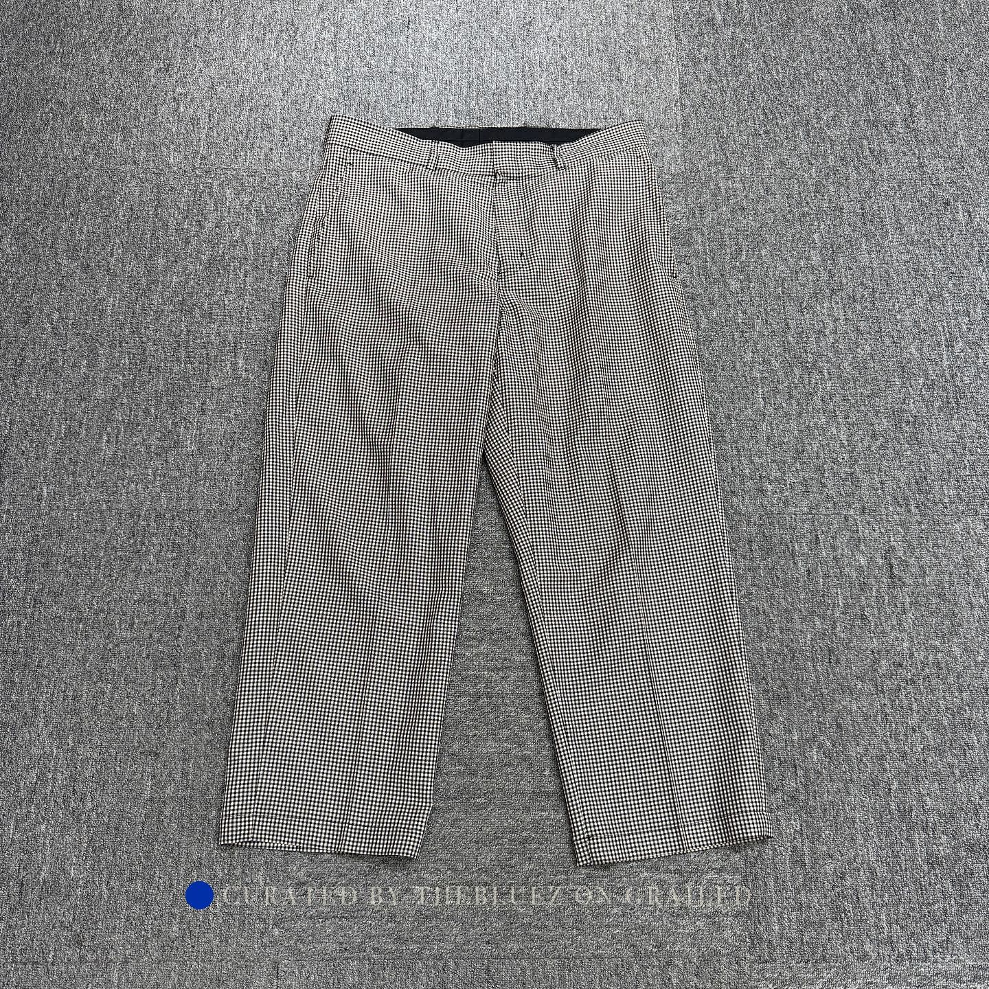 Dior Houndstooth Virgin Wool Trousers, Size 34 Size US 34 / EU 50 - 1 Thumbnail