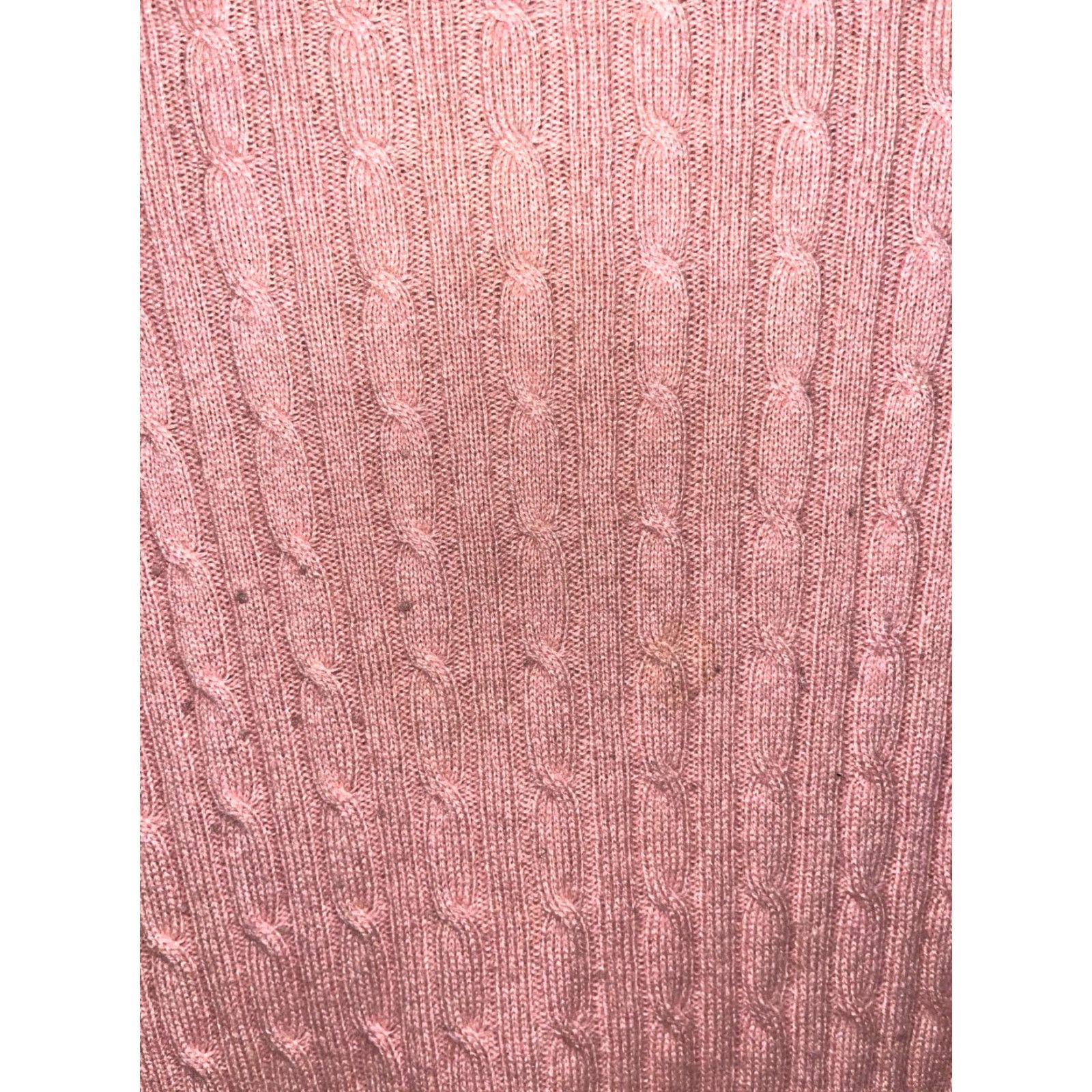 Brooks Brothers VINTAGE Brooks Brothers Women’s Pink Italian Cashmere Cable Knit Sweater XS Size XS / US 0-2 / IT 36-38 - 5 Thumbnail