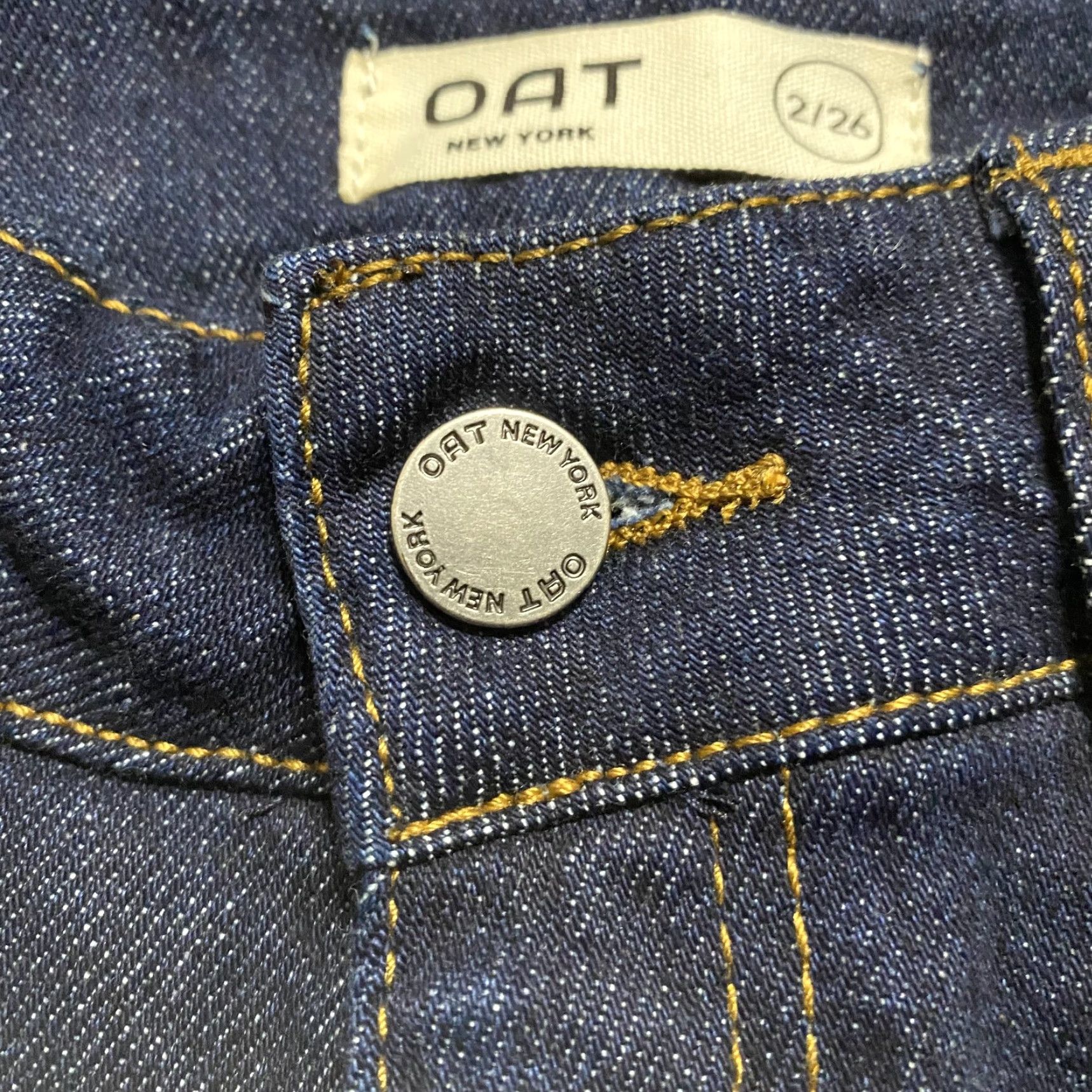 Vintage OAT New York Jeans Womens 2 Blue Denim Wide Leg High Rise Raw Hem Cropped Crop Wide-Leg Jeans Womens M2 LOY? Size 26" / US 2 / IT 38 - 4 Thumbnail