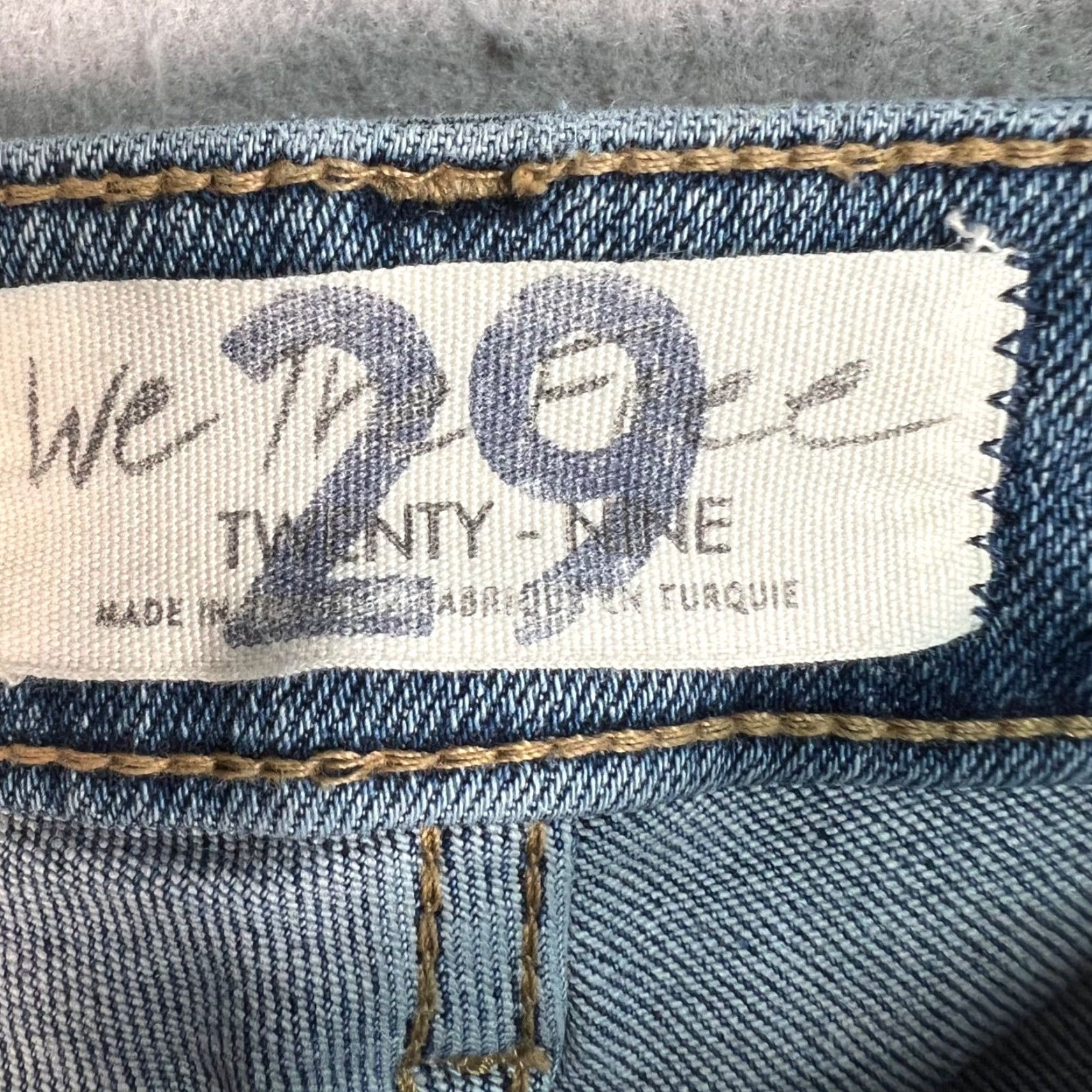 Vintage VINTAGE We The Free Jeans Womens 29 Blue Distressed Ankle Skinny Cotton Blend denim Size 29" - 3 Thumbnail