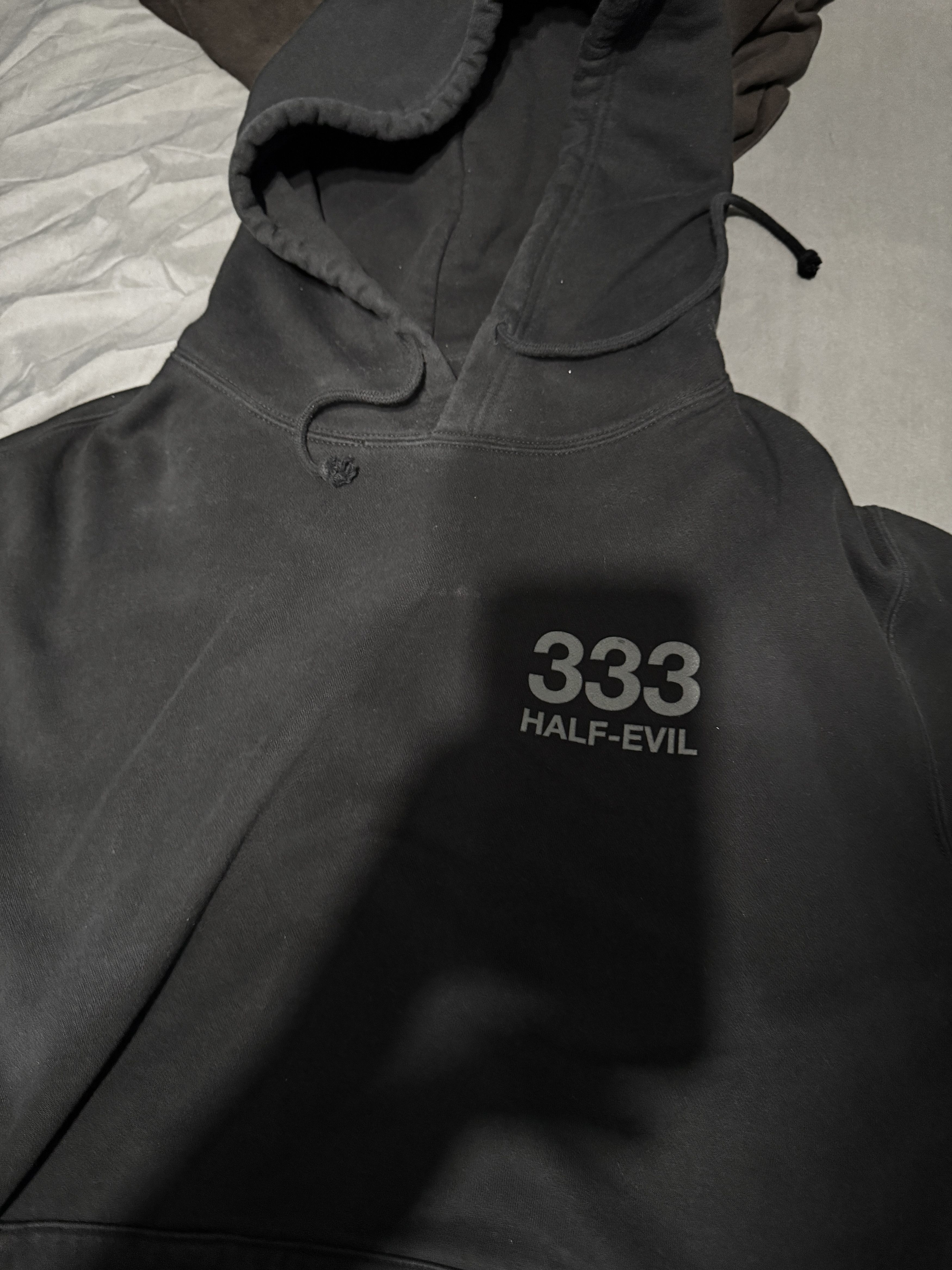 Half Evil HALF EVIL 333 HOODIE BLACK ON BLACK XXL Size US XXL / EU 58 / 5 - 1 Thumbnail