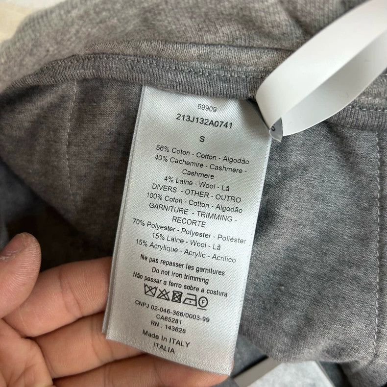 Dior Dior SizeS Gray embroidered logo casual five-piece pants Size US 29 - 4 Thumbnail