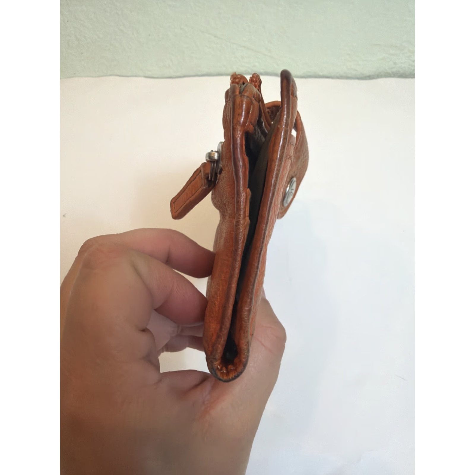 Fossil Fossil Pebbled Leather Orange Bifold Wallet Snap 7.5x3.5 Women Color Orange Pebbled Leather Wallet Snap Bifold Fossil 7.5x3.5 Size ONE SIZE - 5 Thumbnail