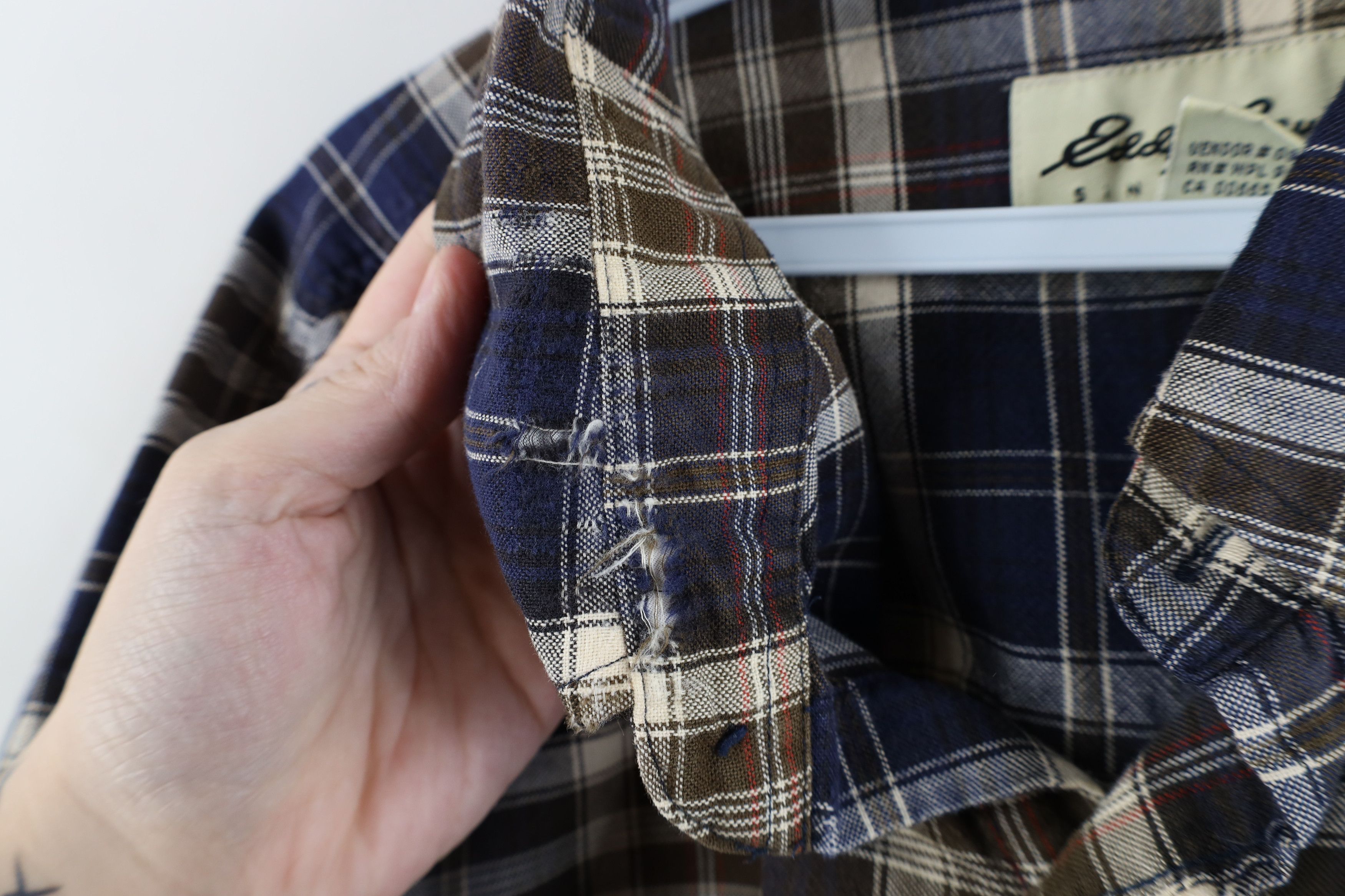 Eddie Bauer × Vintage Vintage 90s Eddie Bauer Button Down Shirt Plaid Cotton Size US XXL / EU 58 / 5 - 8 Thumbnail