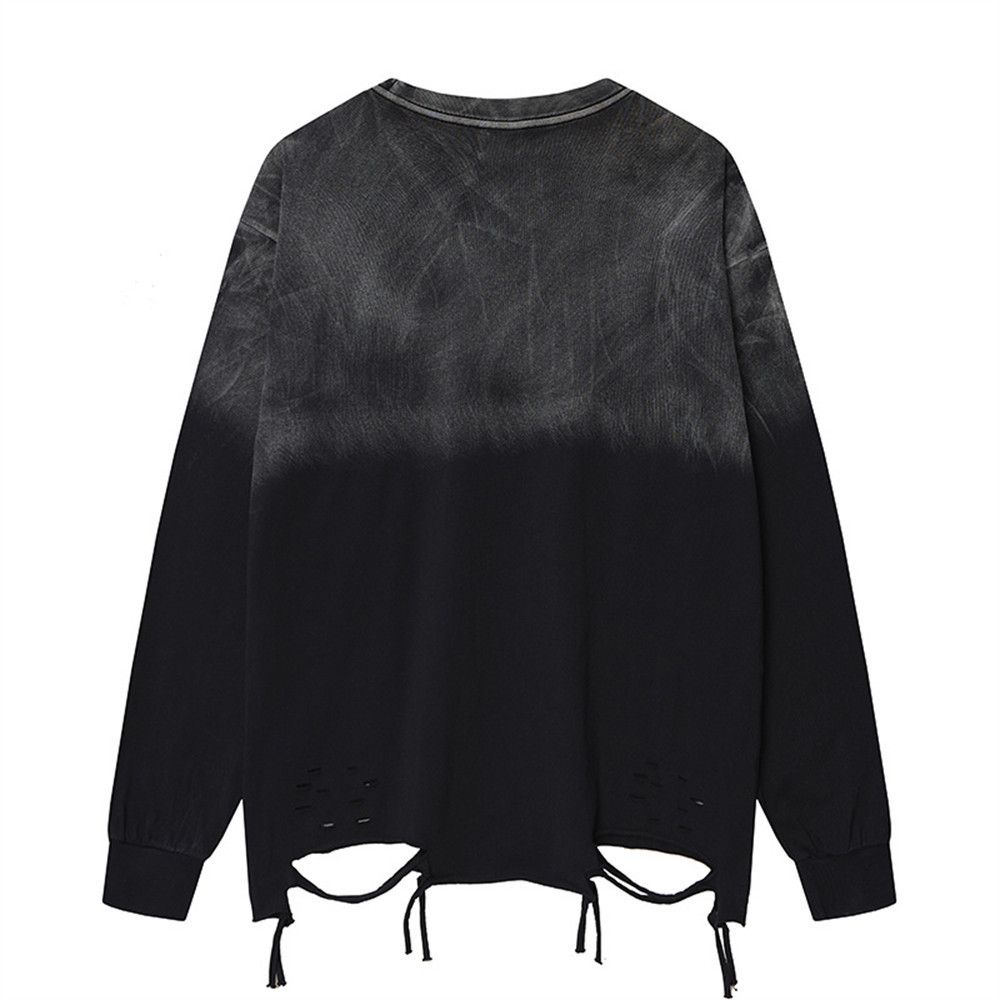 Vintage Men's street casual necklace tie-dye long-sleeved T-shirt Size US M / EU 48-50 / 2 - 2 Thumbnail
