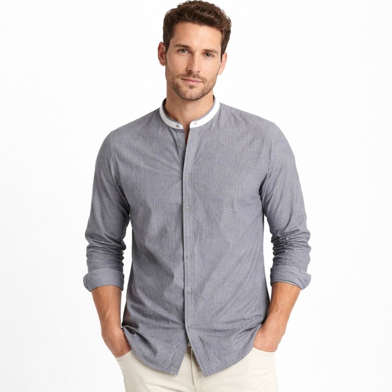 The Kooples The Kooples Fitted button down Shirt size S blue white Size US S / EU 44-46 / 1 - 1 Thumbnail