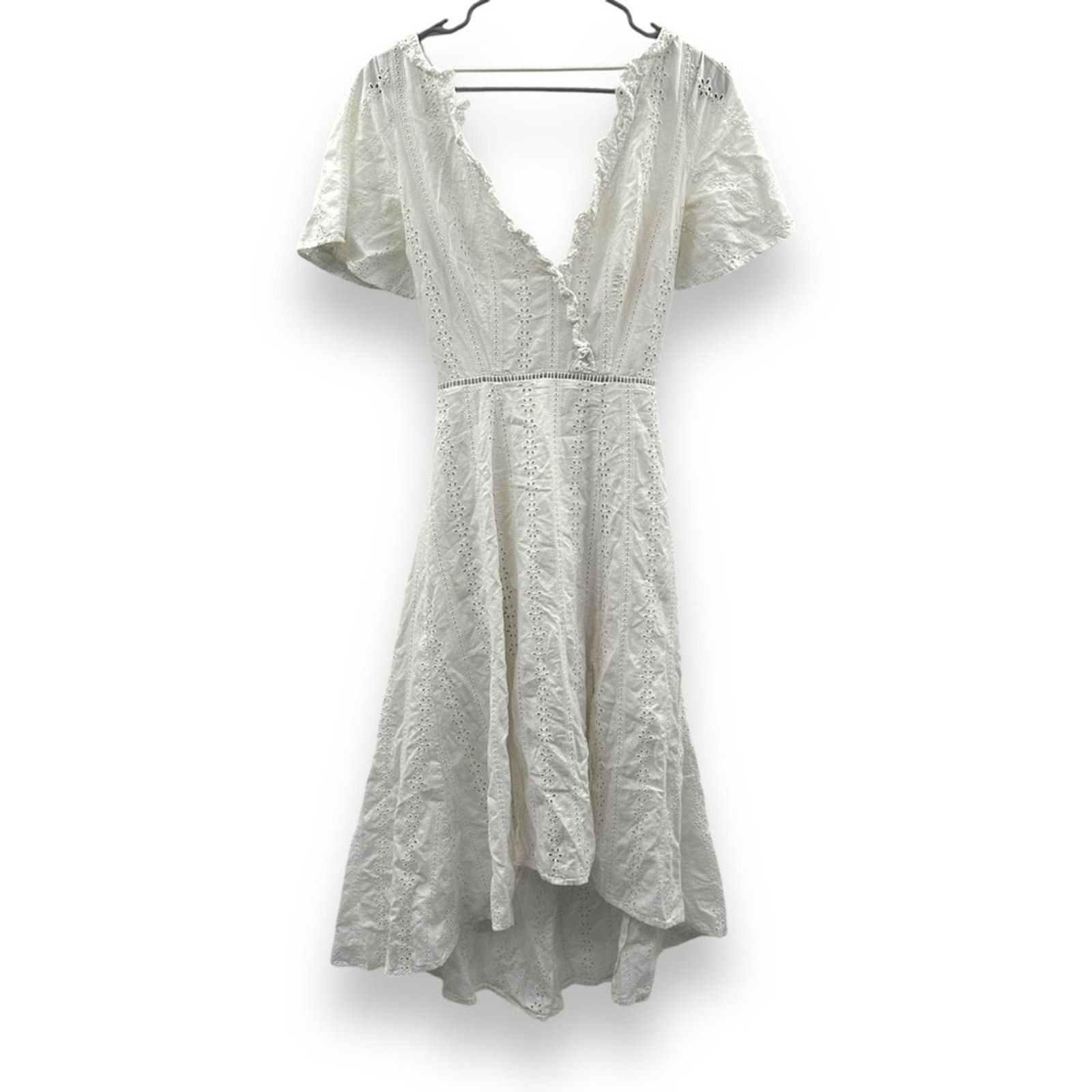REVOLVE Finders Keepers Sundays White Eyelet Open Back Midi Dress Size S / US 4 / IT 40 - 3 Thumbnail