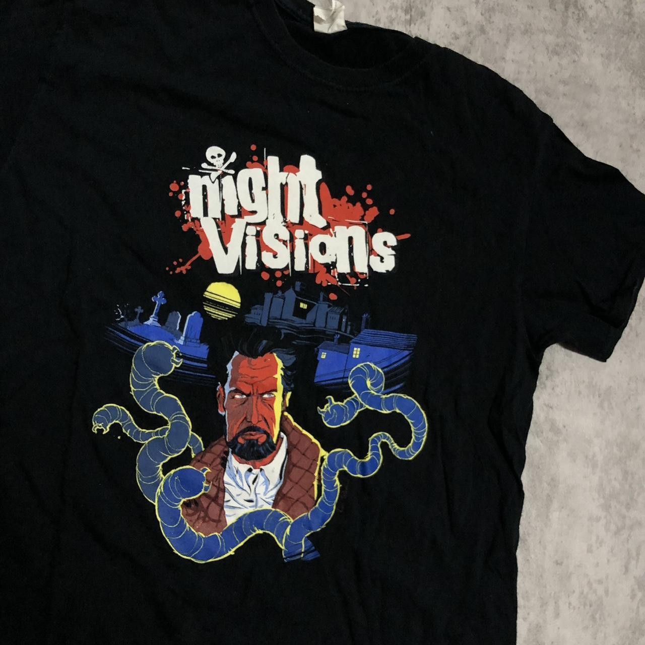 Other Black Night Visions graphic tee #goth #grunge Size US M / EU 48-50 / 2 - 2 Thumbnail