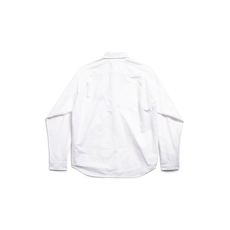 Balenciaga o1w1db10226 Loop Sports Icon Large Fit Shirt in White Size US L / EU 52-54 / 3 - 2 Thumbnail