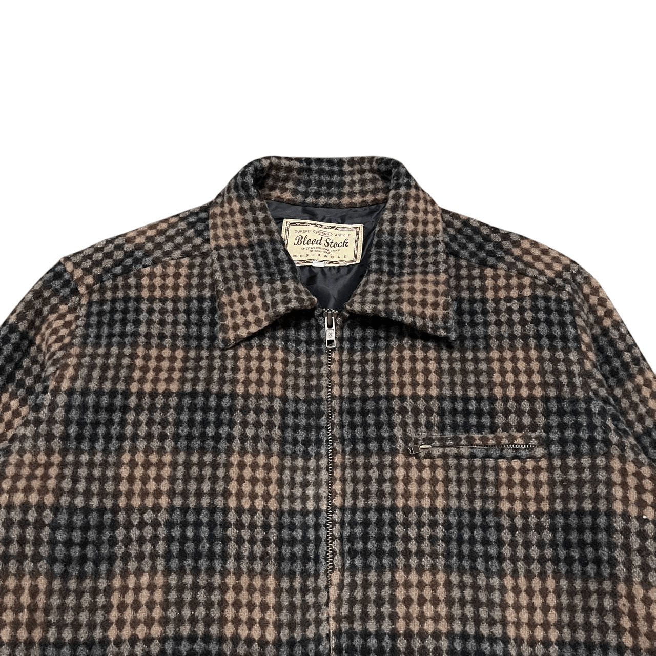 Japanese Brand Vintage Blood Stock Desirable Wool Zipper Jacket Detroit Size US M / EU 48-50 / 2 - 2 Thumbnail