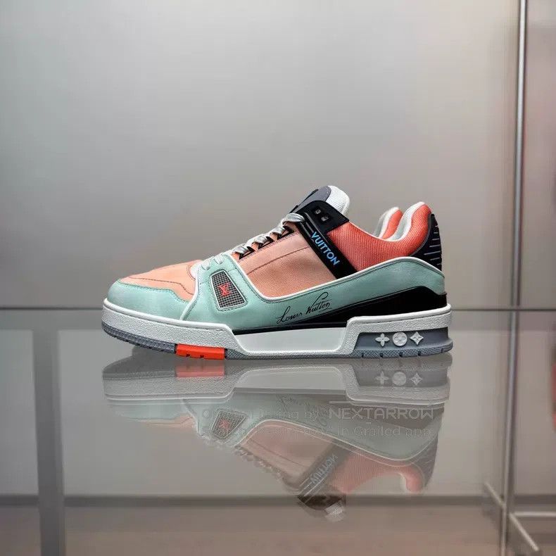 Louis Vuitton Louis Vuitton TRAINER New Macaron Black Green Pink shoes Size US 7.5 / EU 40-41 - 5 Thumbnail