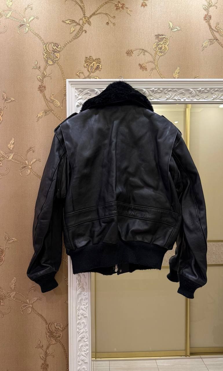 Schott Schott 684sm Flight Bomber Jacket Leather Aviator Sz 46 Size US XL / EU 56 / 4 - 3 Thumbnail
