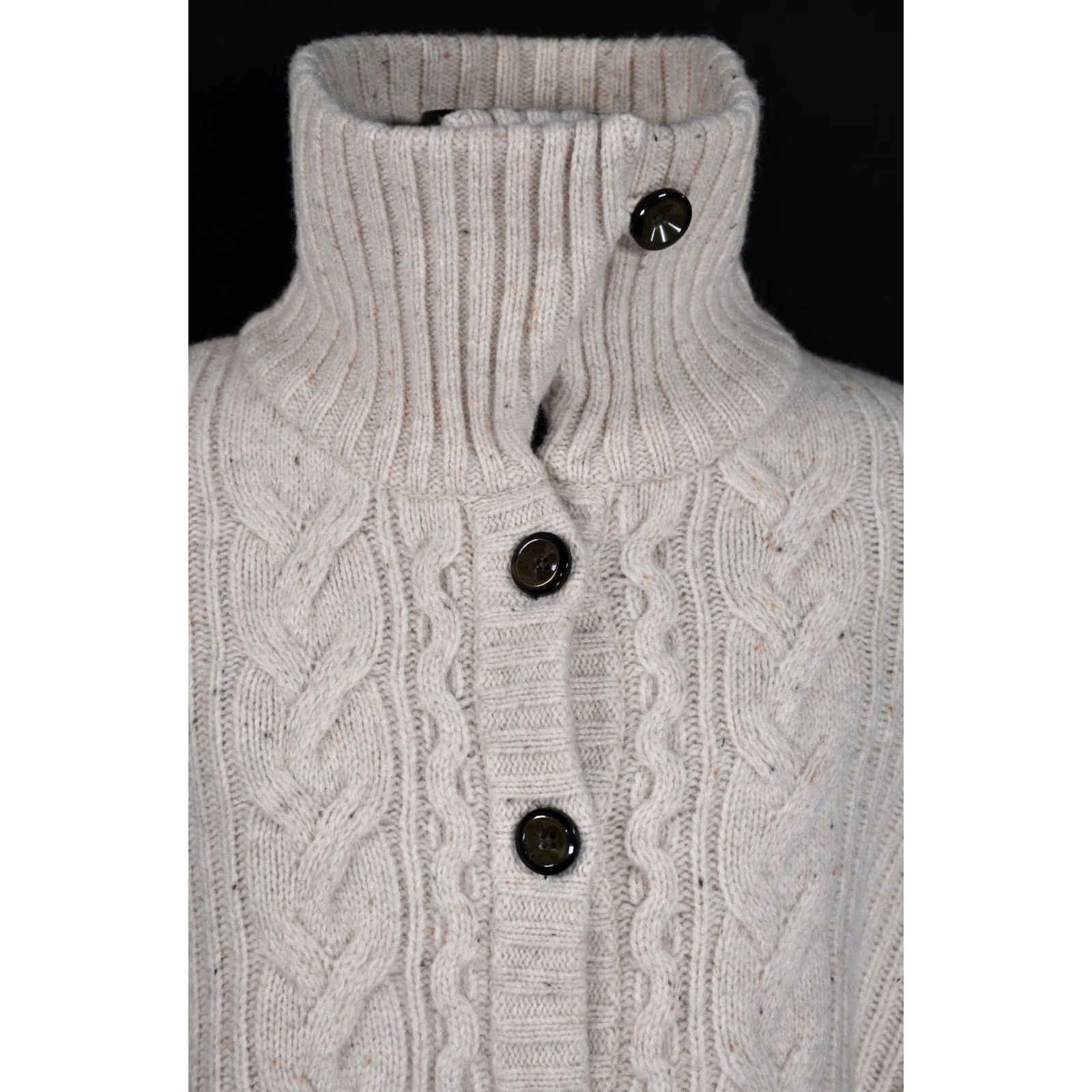 Henri Lloyd Henri Lloyd Eilis Chunky Cable Cape Knit Lambwool Women's Jumper L Ivory 100% Lambwool Cape 75 cm Back Length Womens Size 36" / US 14 / IT 50 - 5 Thumbnail
