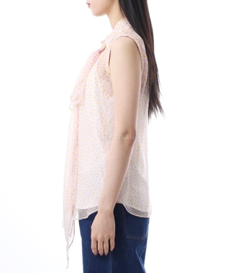 Gucci o1la5ras0526 Printed Silk Top With Neck Bow in Pink Size XS / US 0-2 / IT 36-38 - 2 Thumbnail