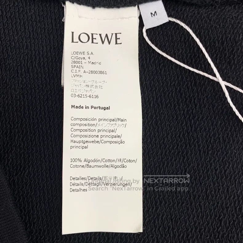 Loewe Loewe Black Moomin Embroidered Cotton Hooded Drawstring Lo Size M / US 6-8 / IT 42-44 - 7 Thumbnail