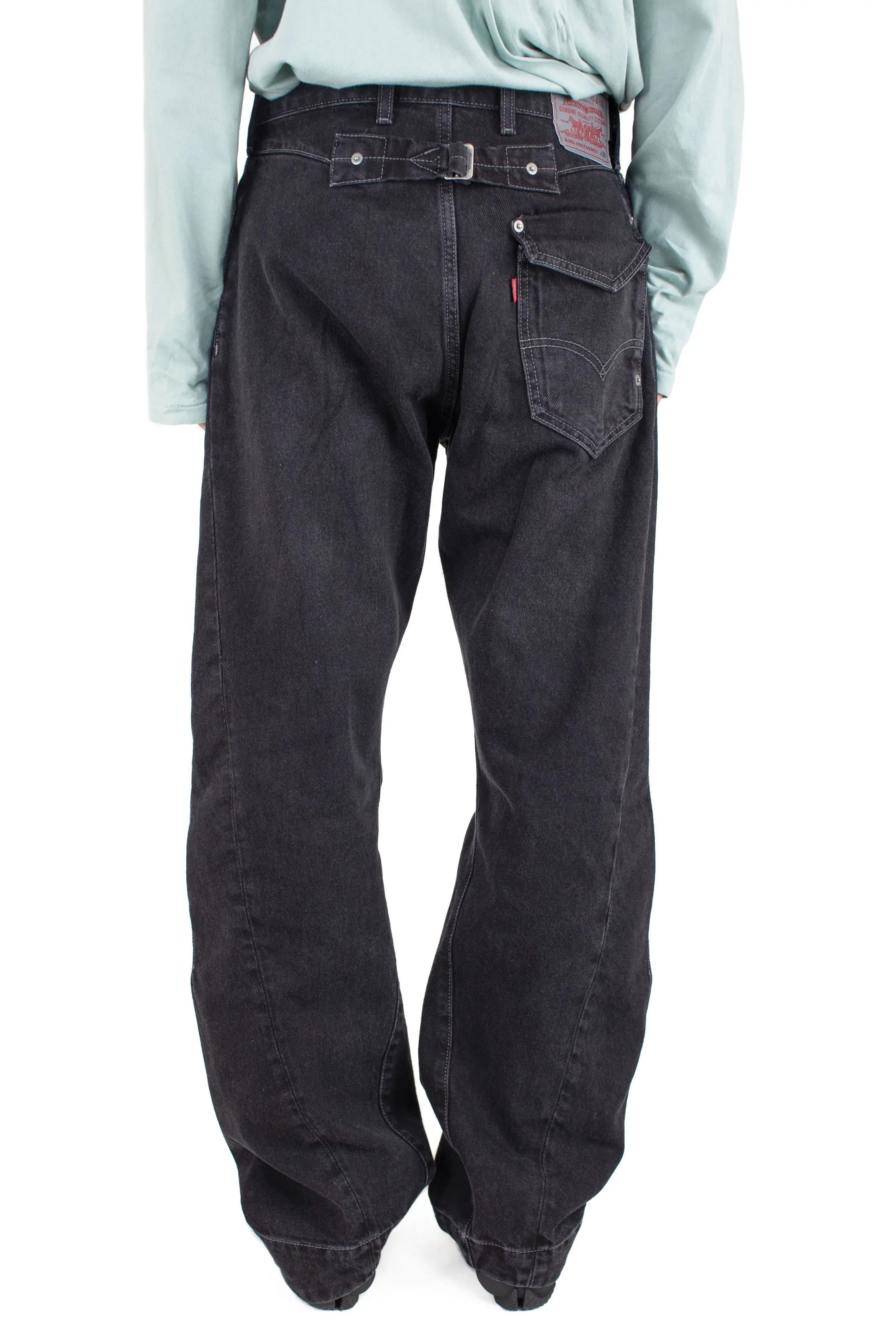 Kiko Kostadinov × Levi's Levi's Articulate Knee Trouser – Black Denim Size US 38 / EU 54 - 3 Thumbnail