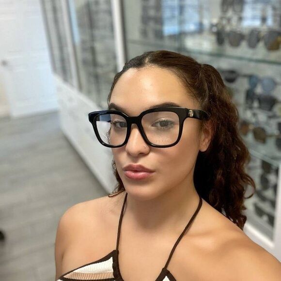 Gucci Gucci GG0958O 004 Eyeglasses Black 52mm Square Frame Size ONE SIZE - 3 Thumbnail