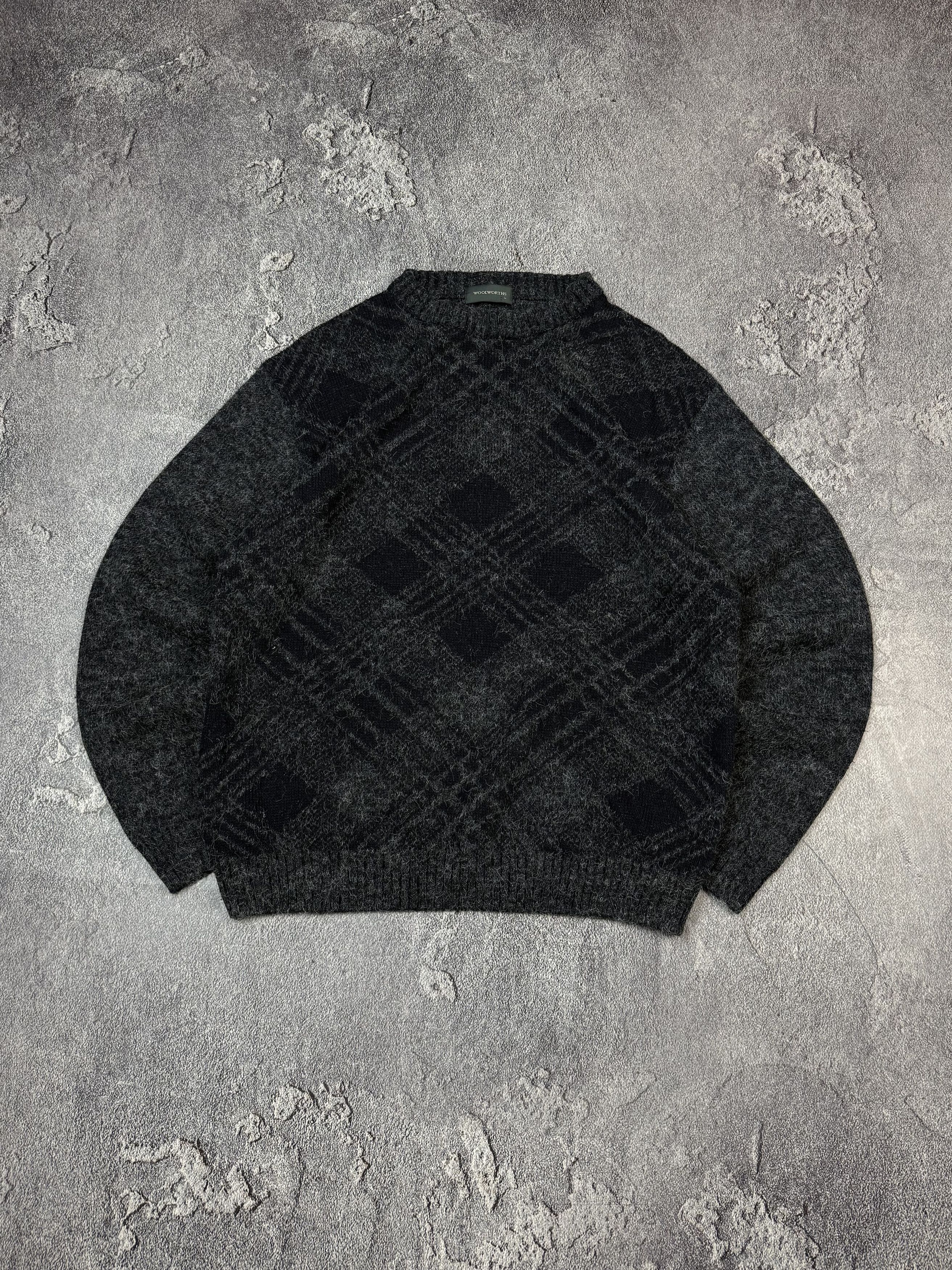 If Six Was Nine Y2K Mohair Avant Garde Grey Sweater 2000s Style Size US L / EU 52-54 / 3 - 2 Thumbnail