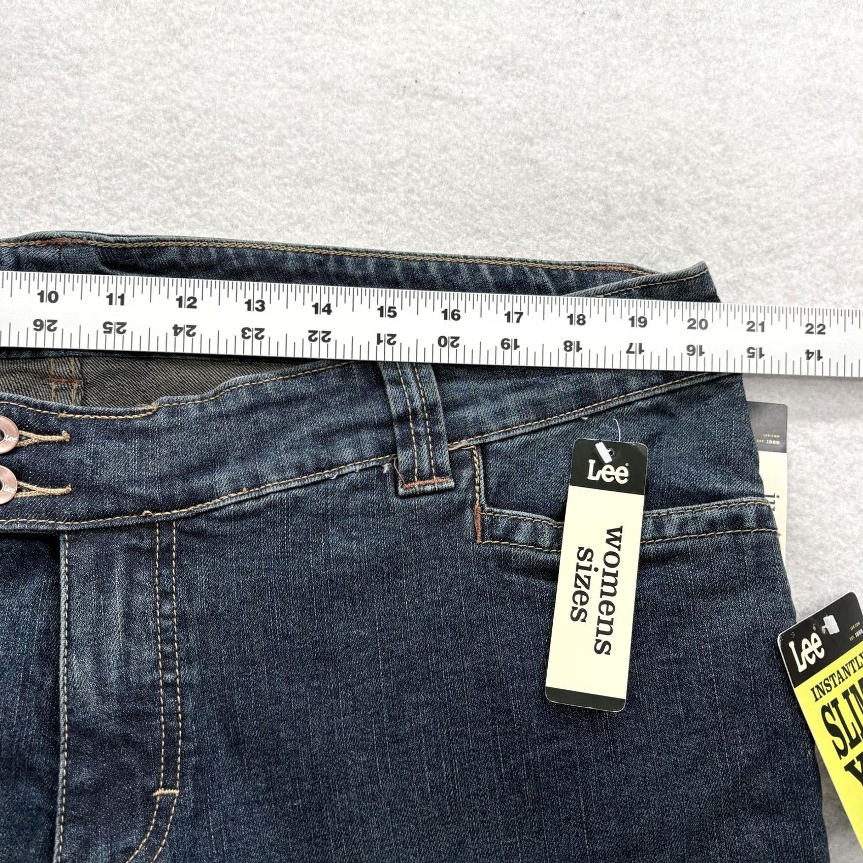 Lee Lee Bootcut Jeans Womens 20W Blue Medium Wash High Rise Stretch NWT Size 42" / US 20 - 7 Thumbnail