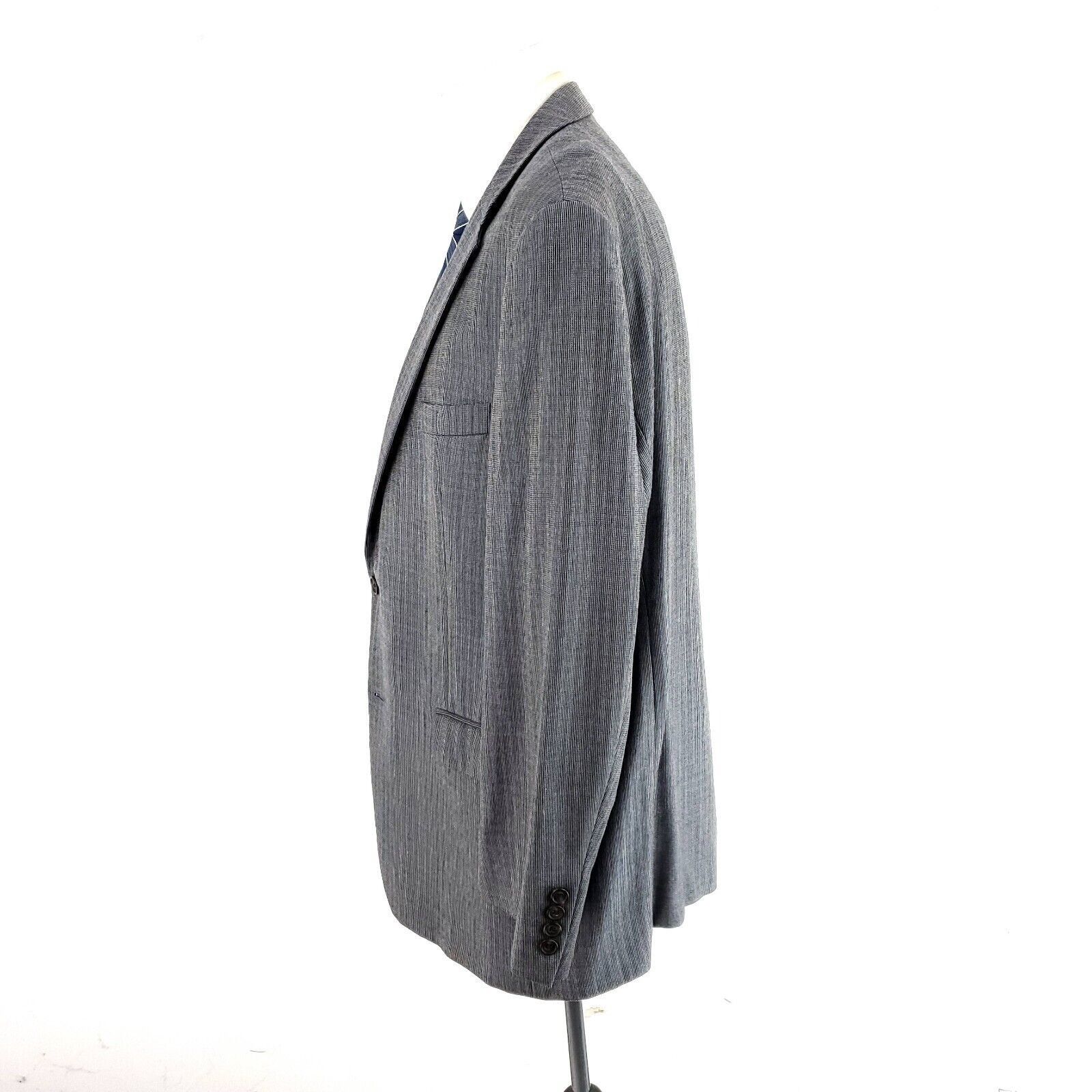Lauren Ralph Lauren Lauren Ralph Lauren Silk Wool 2 Button Blazer 44R Blue Gray Size 44R - 4 Thumbnail
