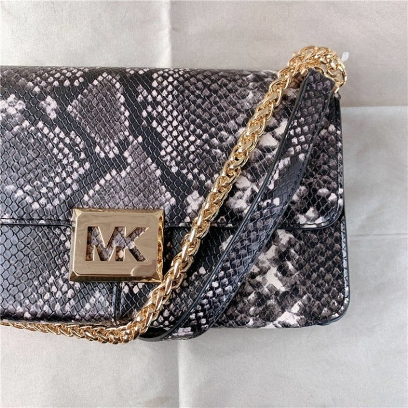 Michael Kors Michael Kors 35F1G6SL3G Sonia Medium Snake Embossed Faux bag Size ONE SIZE - 5 Thumbnail