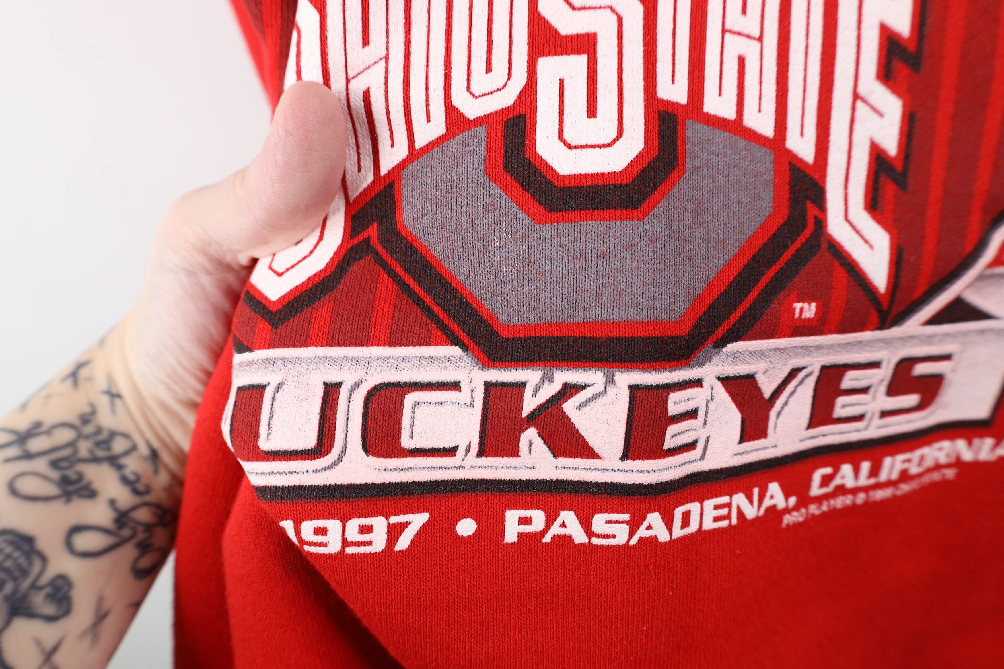 Vintage Vintage 90s Ohio State University Football Sweatshirt USA Size US XL / EU 56 / 4 - 7 Thumbnail