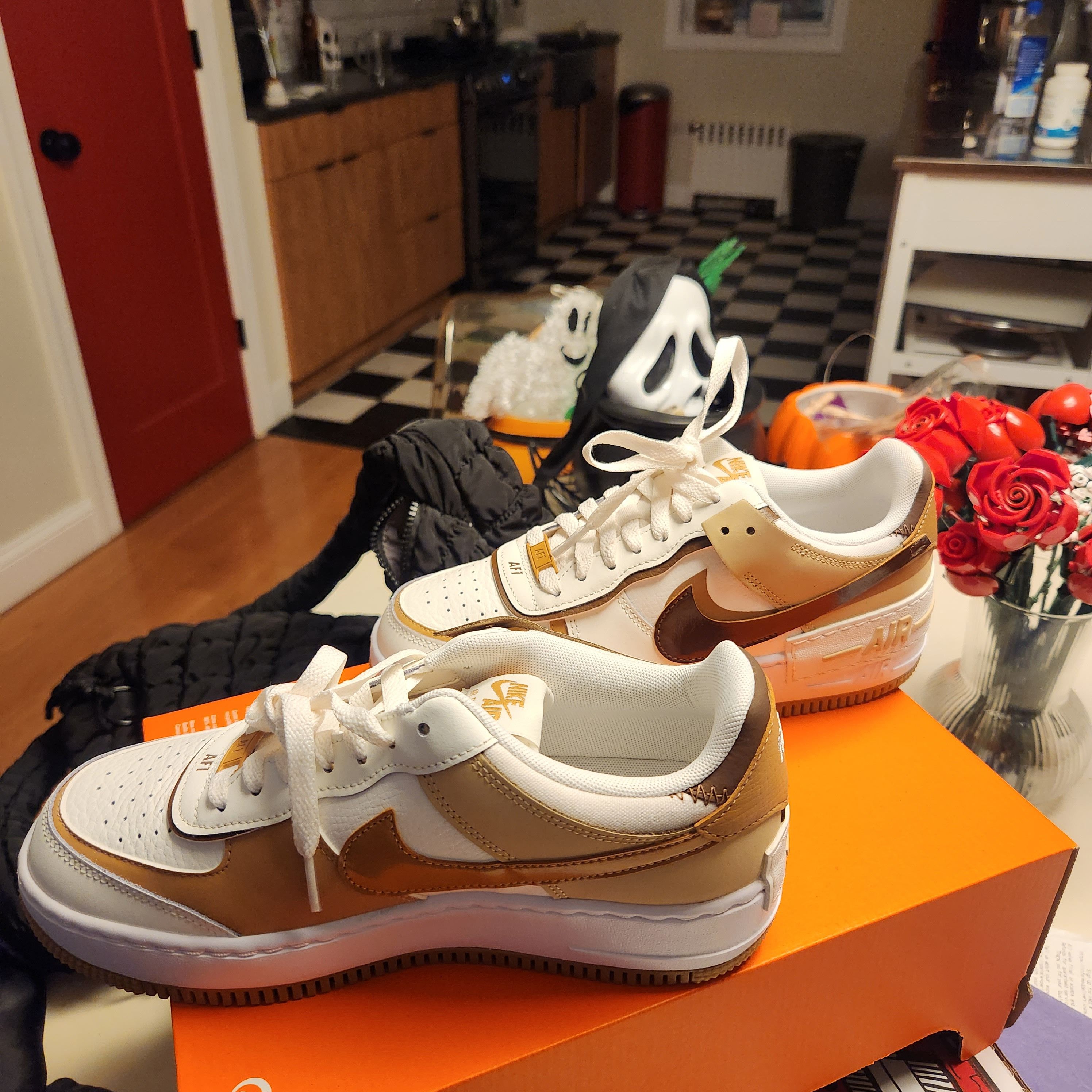 Nike Nike Air Force 1 Low Shadow Flax Sesame Size US 8 / IT 38 - 1 Thumbnail