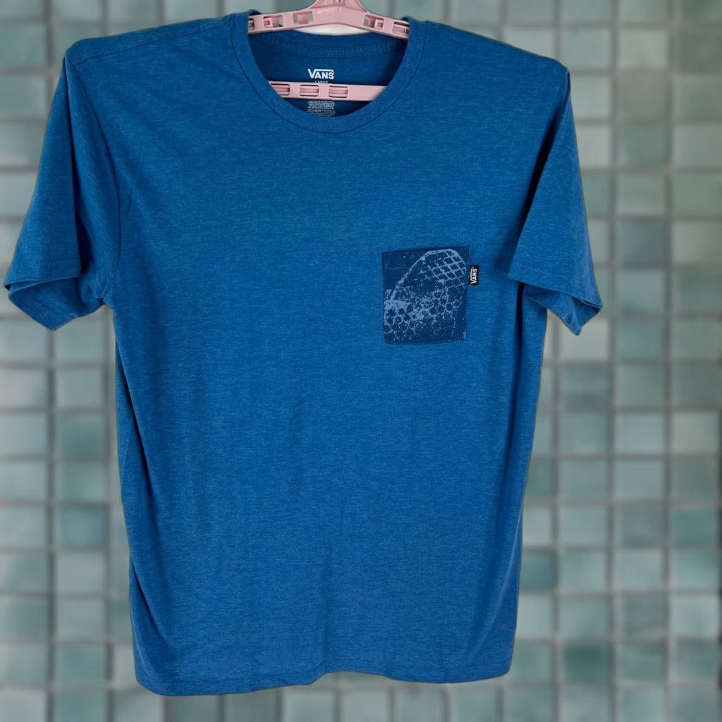Vans Vans Mens Crew Neck Short Sleeves Cotton Blend Pullover Blue T Shirt Size Large Size US L / EU 52-54 / 3 - 1 Thumbnail