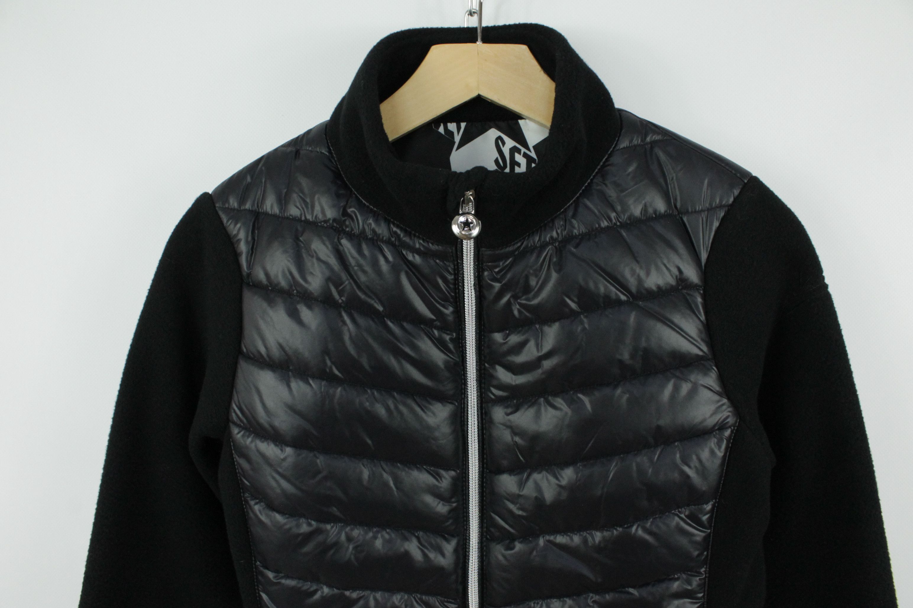 JET SET JET SET Hybrid Poppy Padded Black Fleece Jacket Women's Size M / US 6-8 / IT 42-44 - 2 Thumbnail