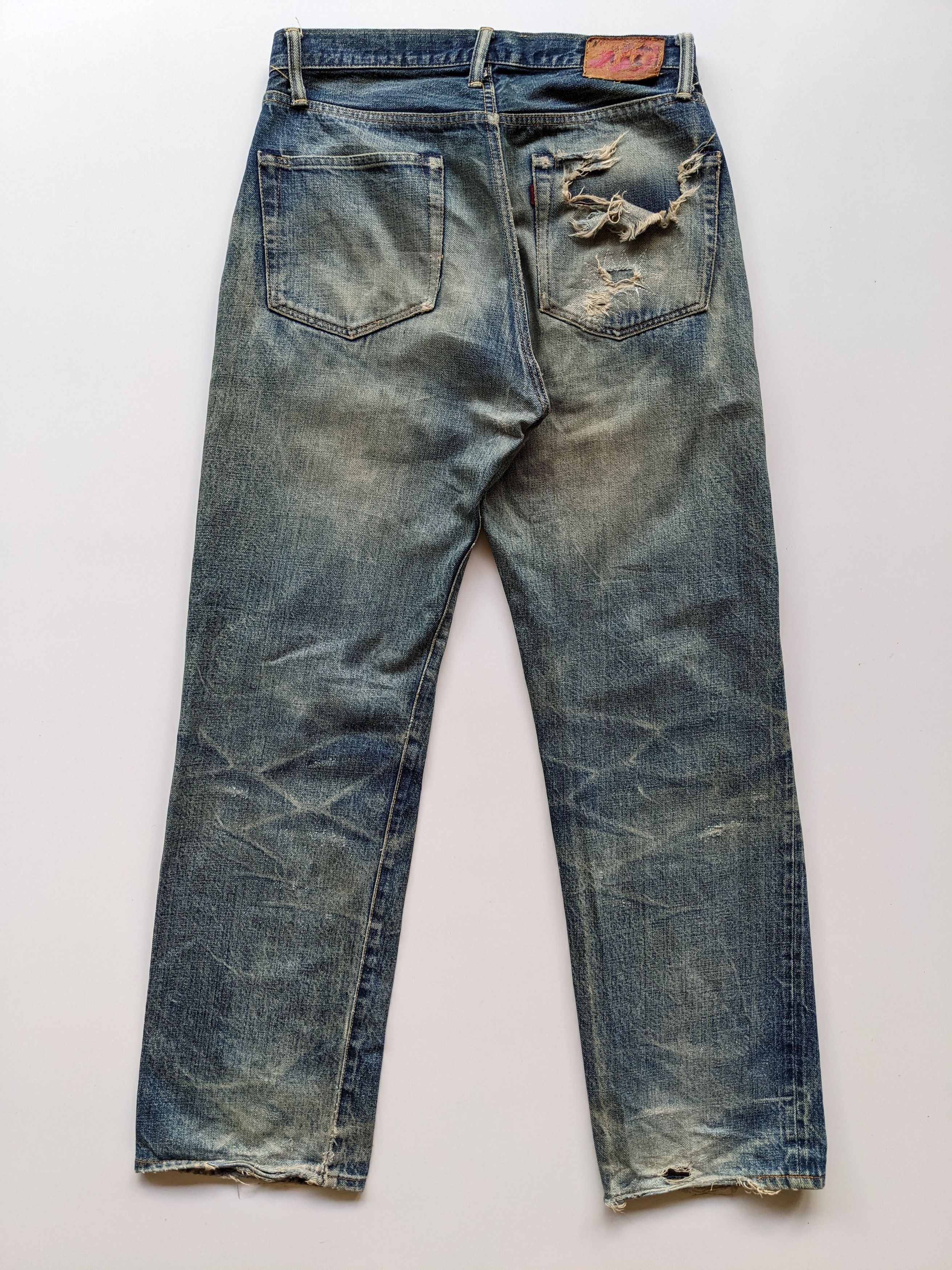Japanese Brand × Jean Go West mud wash distressed selvedge jeans Size US 30 / EU 46 - 2 Thumbnail