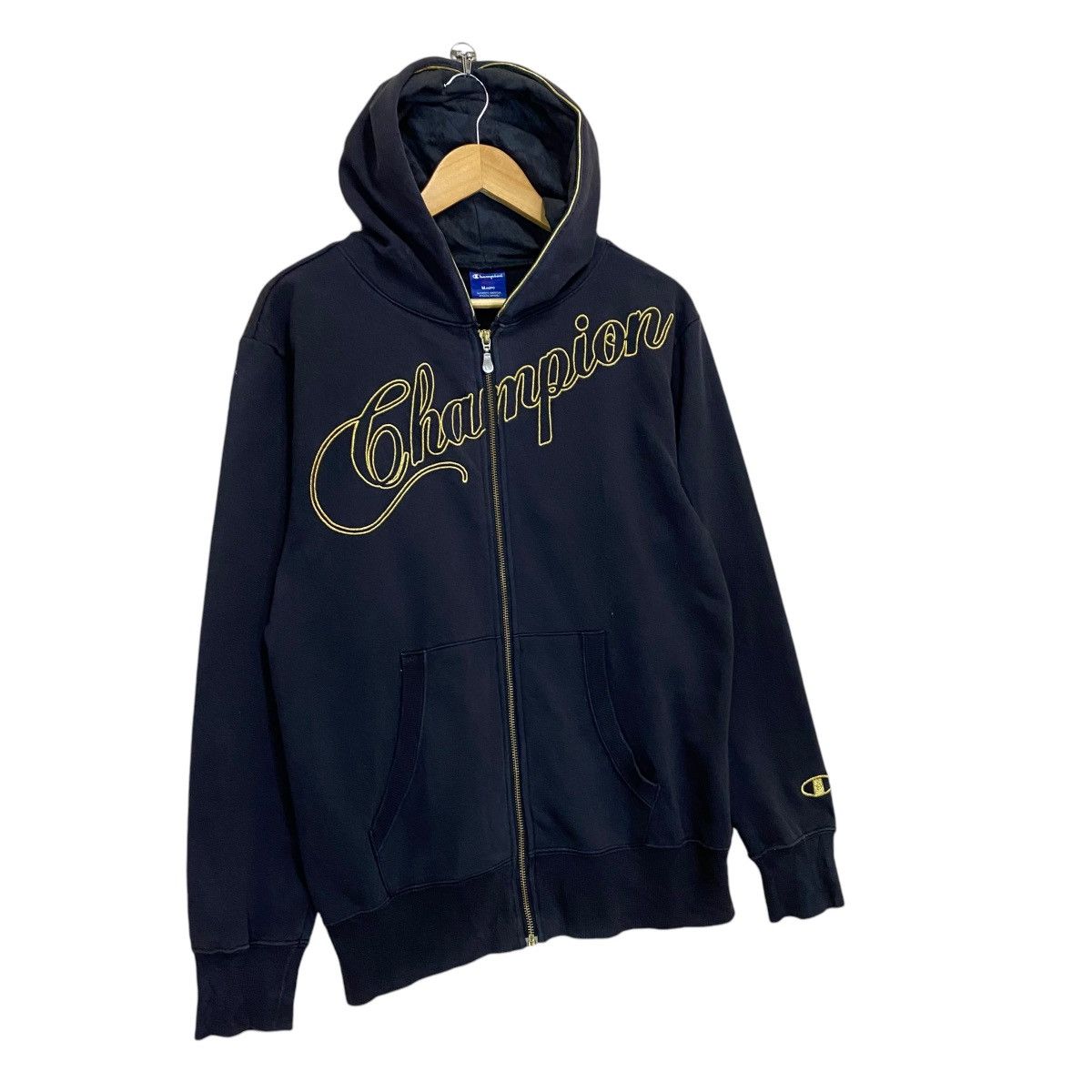 Champion × Japanese Brand Champion Big Logo Embroidered Fullzip Hoodies Size US M / EU 48-50 / 2 - 2 Thumbnail