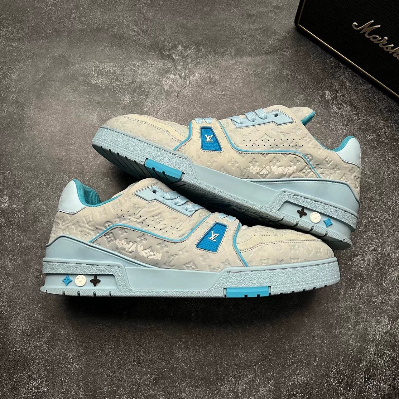 Louis Vuitton Louis Vuitton Training Blue Lowtop Sneakers 9.5 Men Size US 9.5 / EU 42-43 - 1 Thumbnail