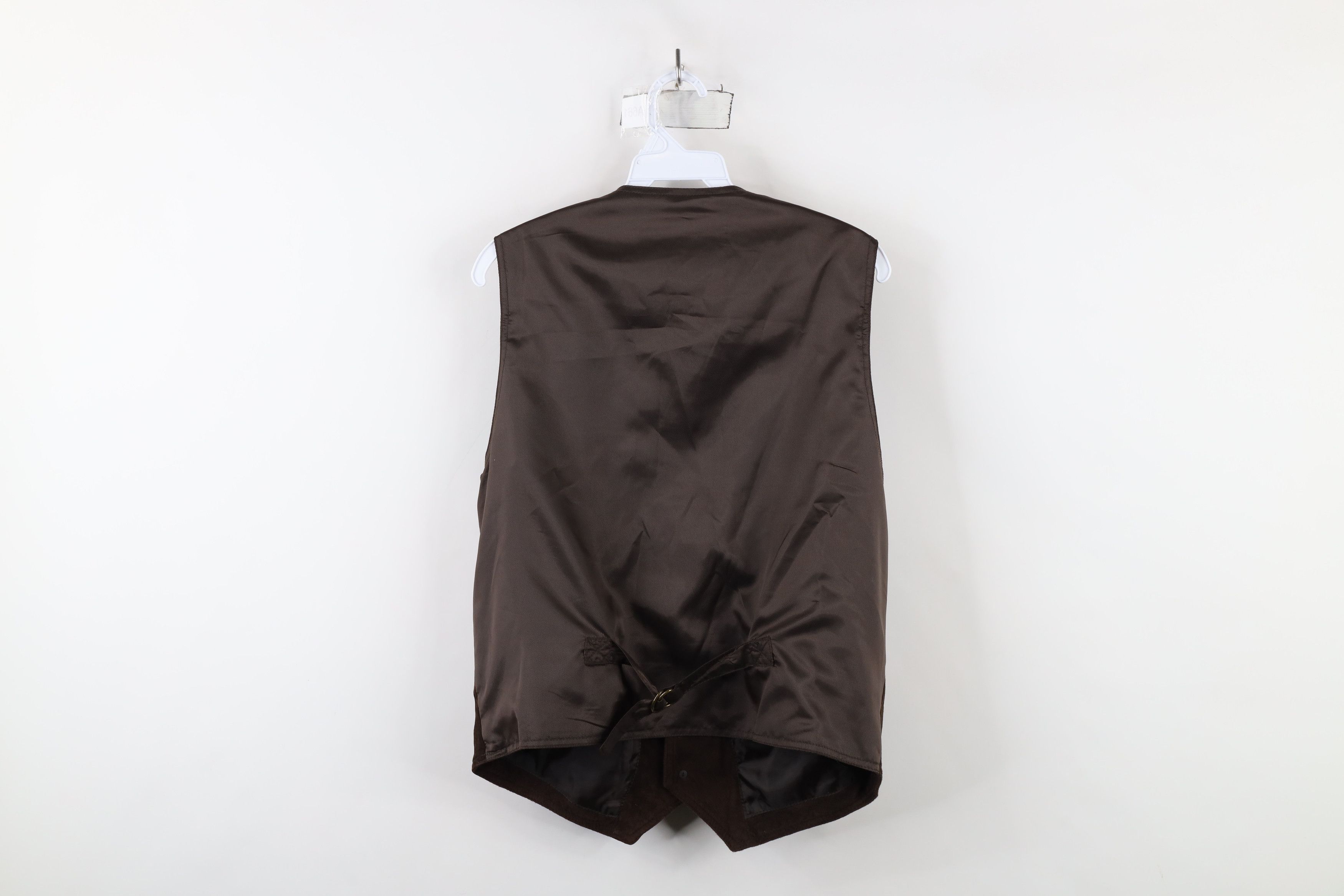Vintage Vintage 90s Streetwear Leather Buckle Back Vest Jacket Size US L / EU 52-54 / 3 - 13 Thumbnail