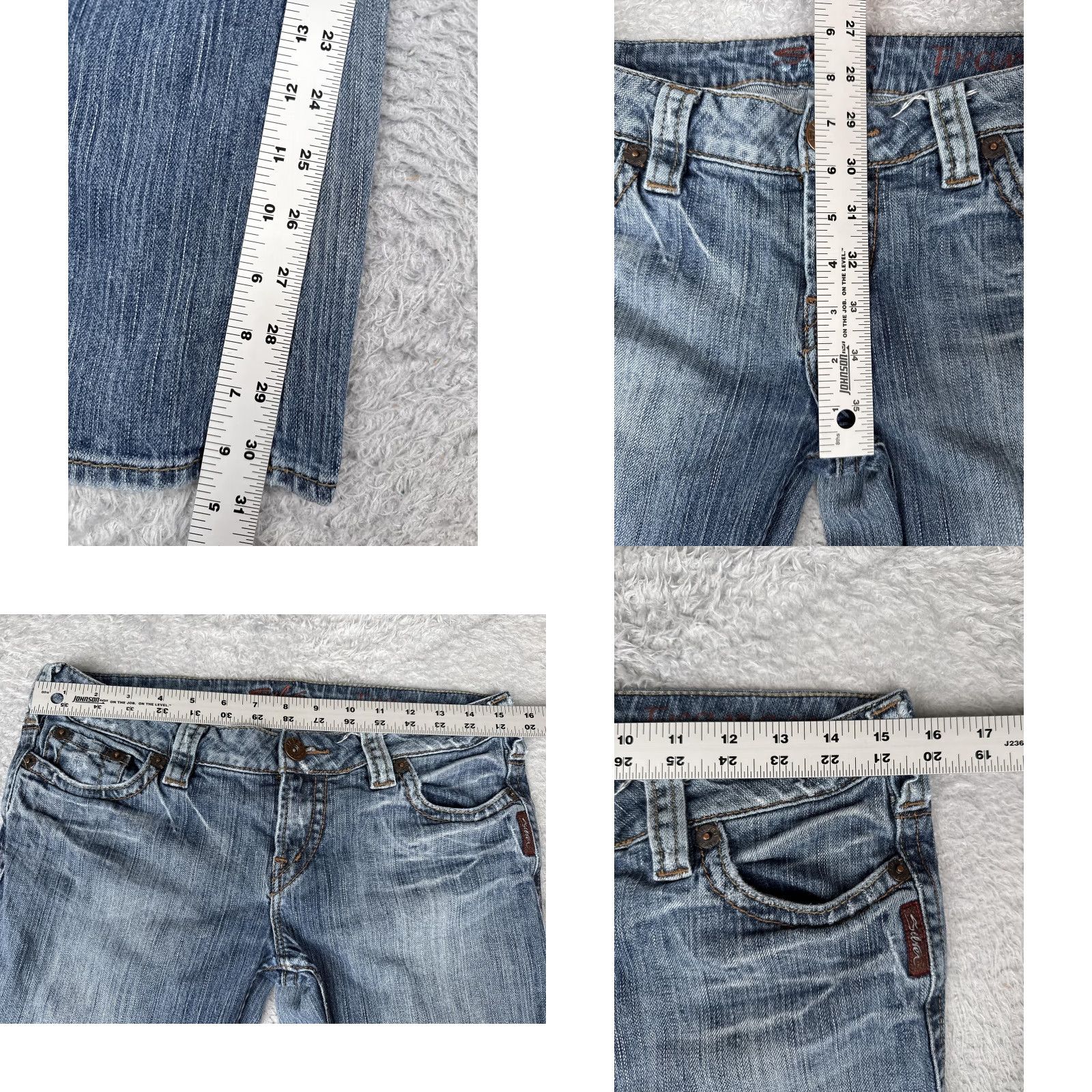 Silver Jeans Co. Silver Jeans Frances Womens Bootcut Jeans 30x31 Blue Wash Flare Stretch Denim Size 30" / US 8 / IT 44 - 8 Thumbnail