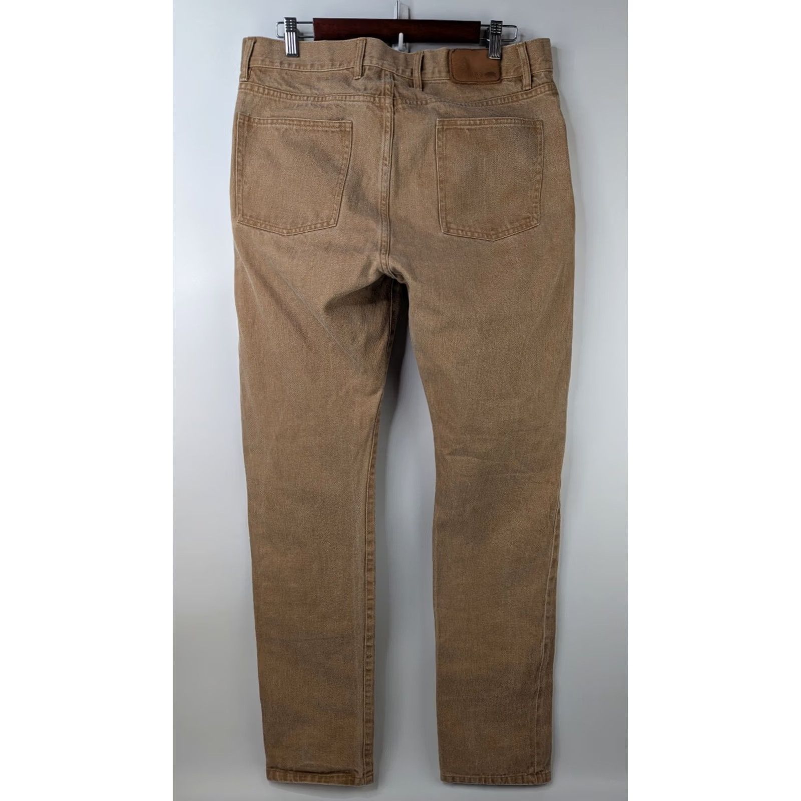 Taylor Stitch Taylor Stitch Jeans Slim Sand Tan Selvedge Denim Mens 34 Brown Cotton 5-Pocket Design Straight Mid Rise Vintage No Size US 34 / EU 50 - 6 Thumbnail