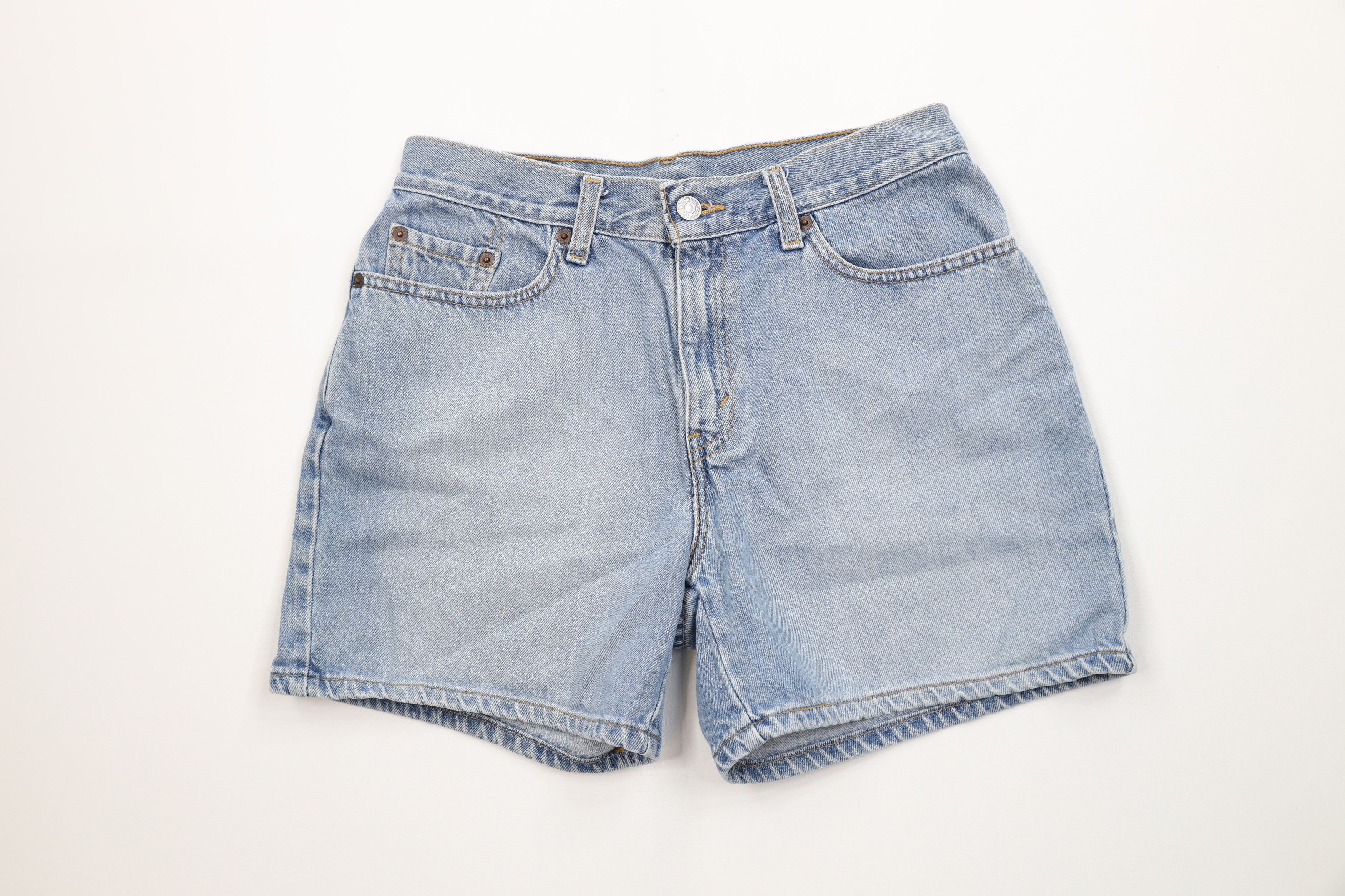 Levi's Vintage Y2K 2002 Levis Denim Jean Shorts Jorts Blue Cotton Size 30" / US 8 / IT 44 - 1 Thumbnail