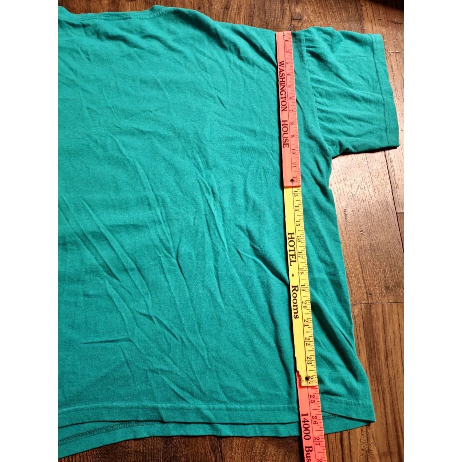 Vintage VINTAGE Classy 4XL Teal Safari Animals T-Shirt 80s Womens Plus Size XXL / US 16-18 / IT 52-54 - 4 Thumbnail