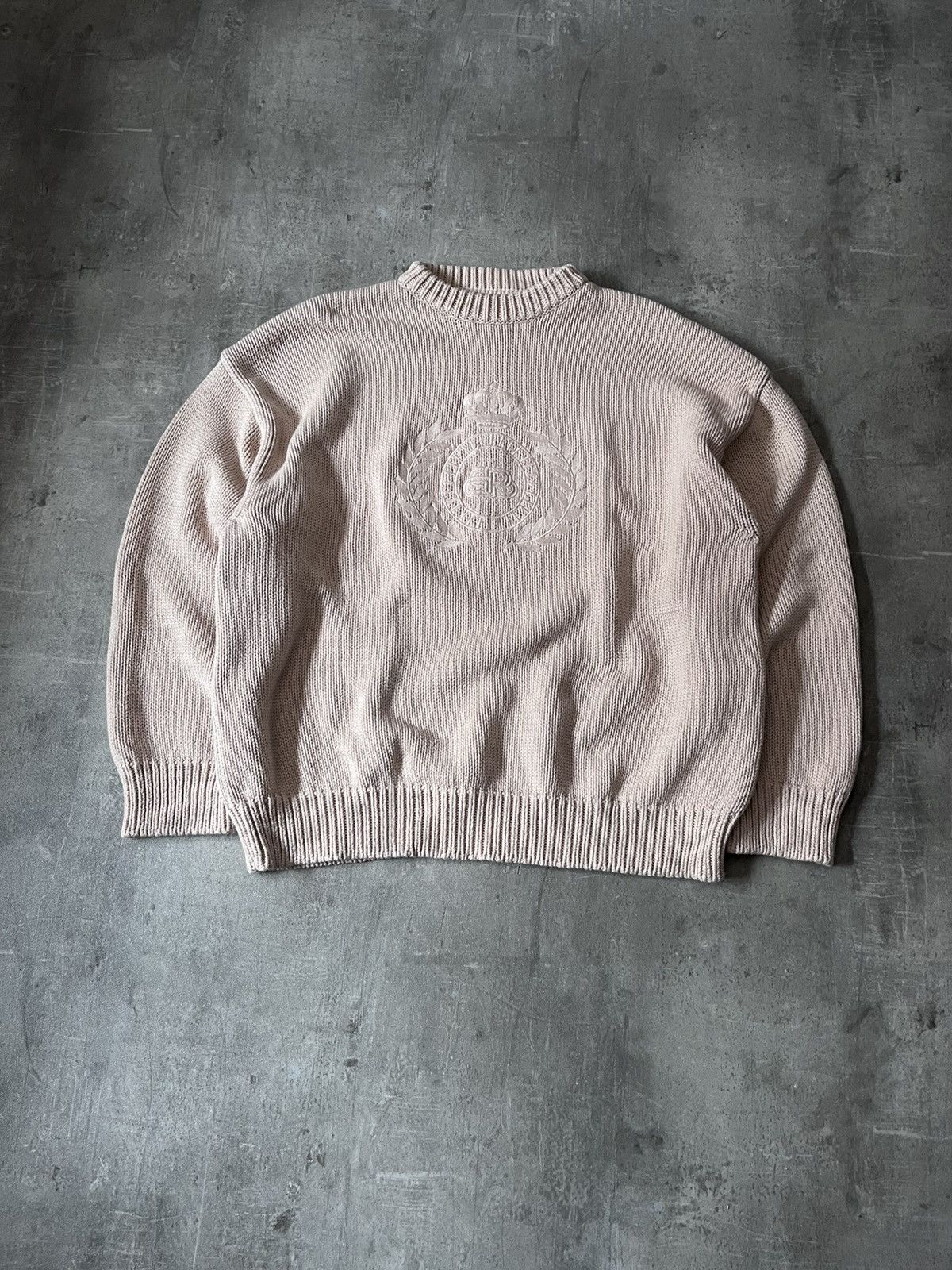 Balenciaga Balenciaga BB crown logo beige sweater Size US M / EU 48-50 / 2 - 1 Thumbnail